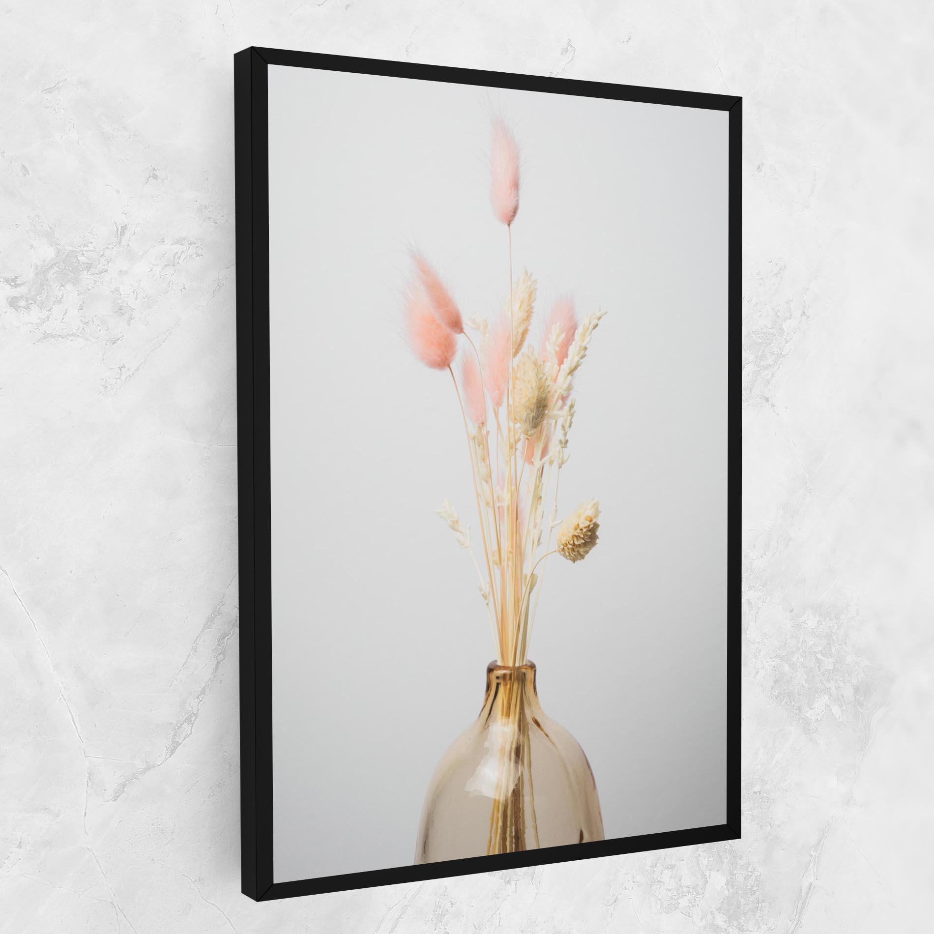 Vászonkép Pink Cream Flower Vase mockup 1