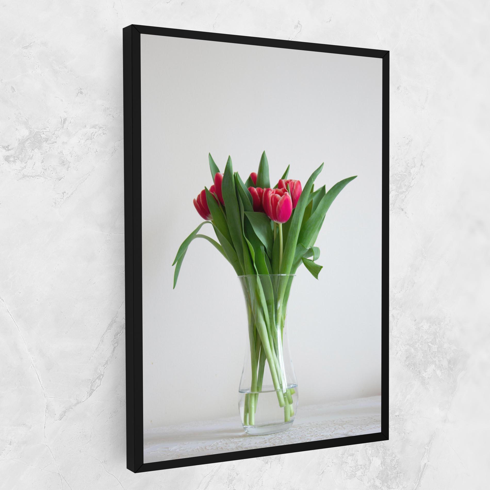 Vászonkép Pretty Tulips Vase mockup 1