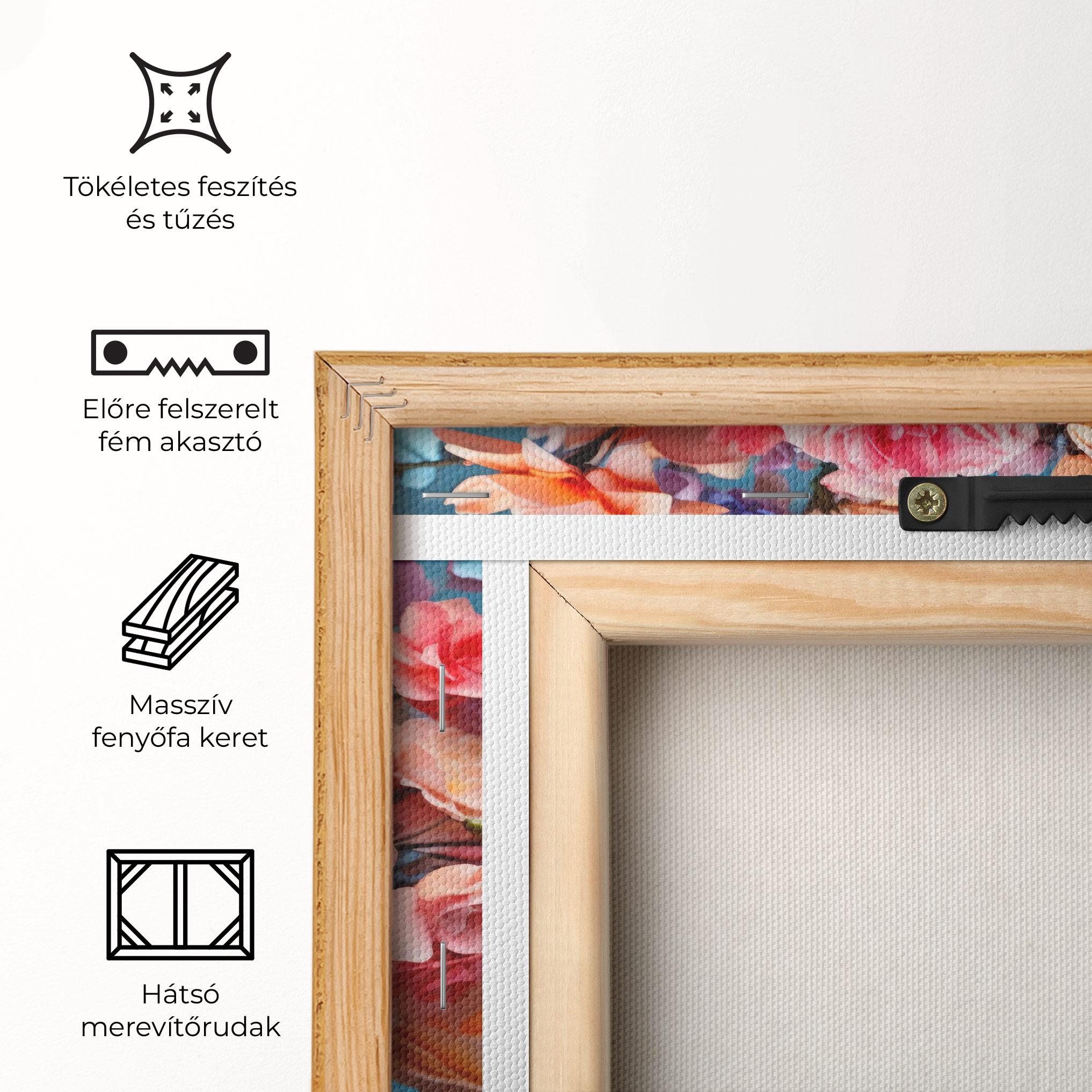 Vászonkép Blue Vase Flowers mockup 5