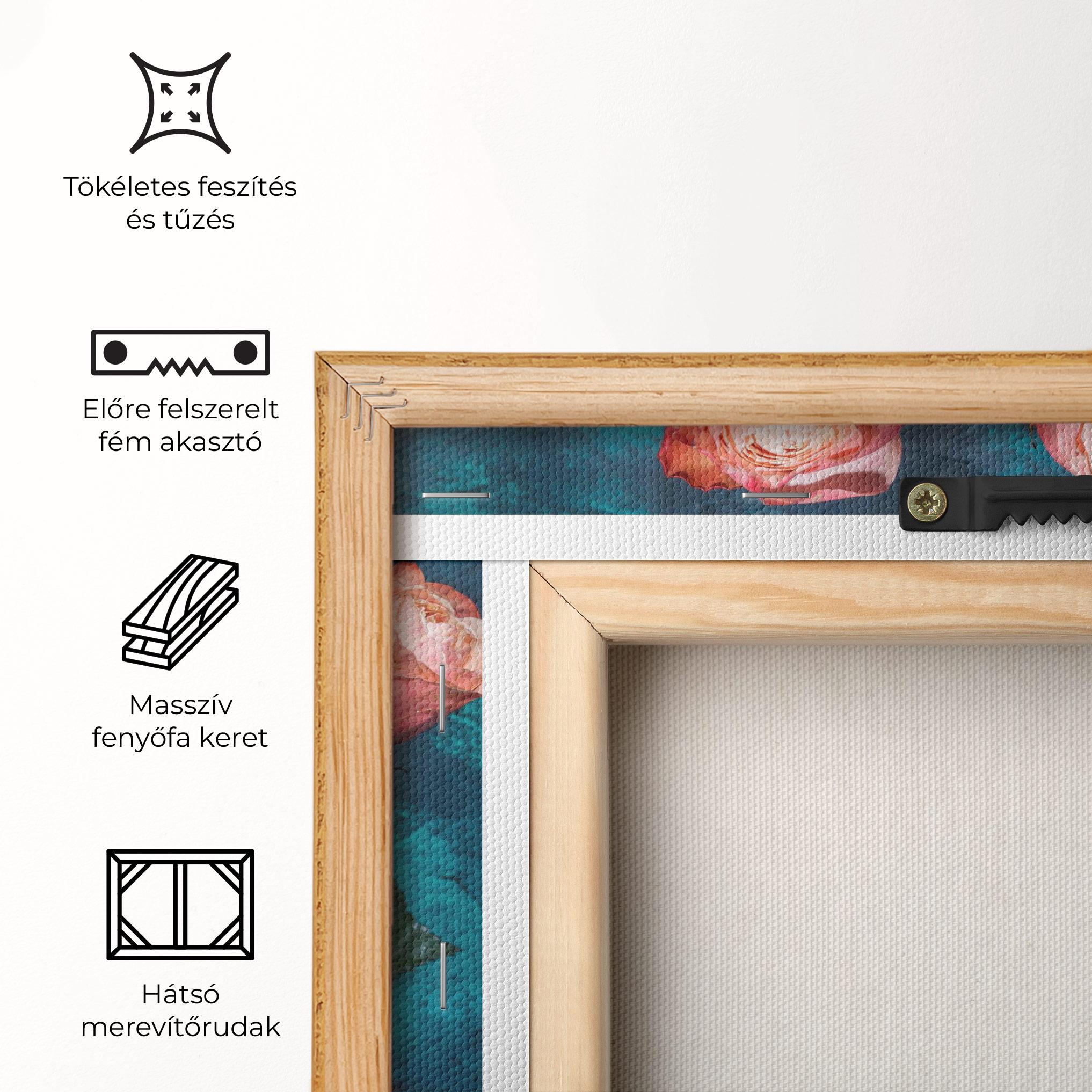 Vászonkép Bouquet Roses Vase mockup 5