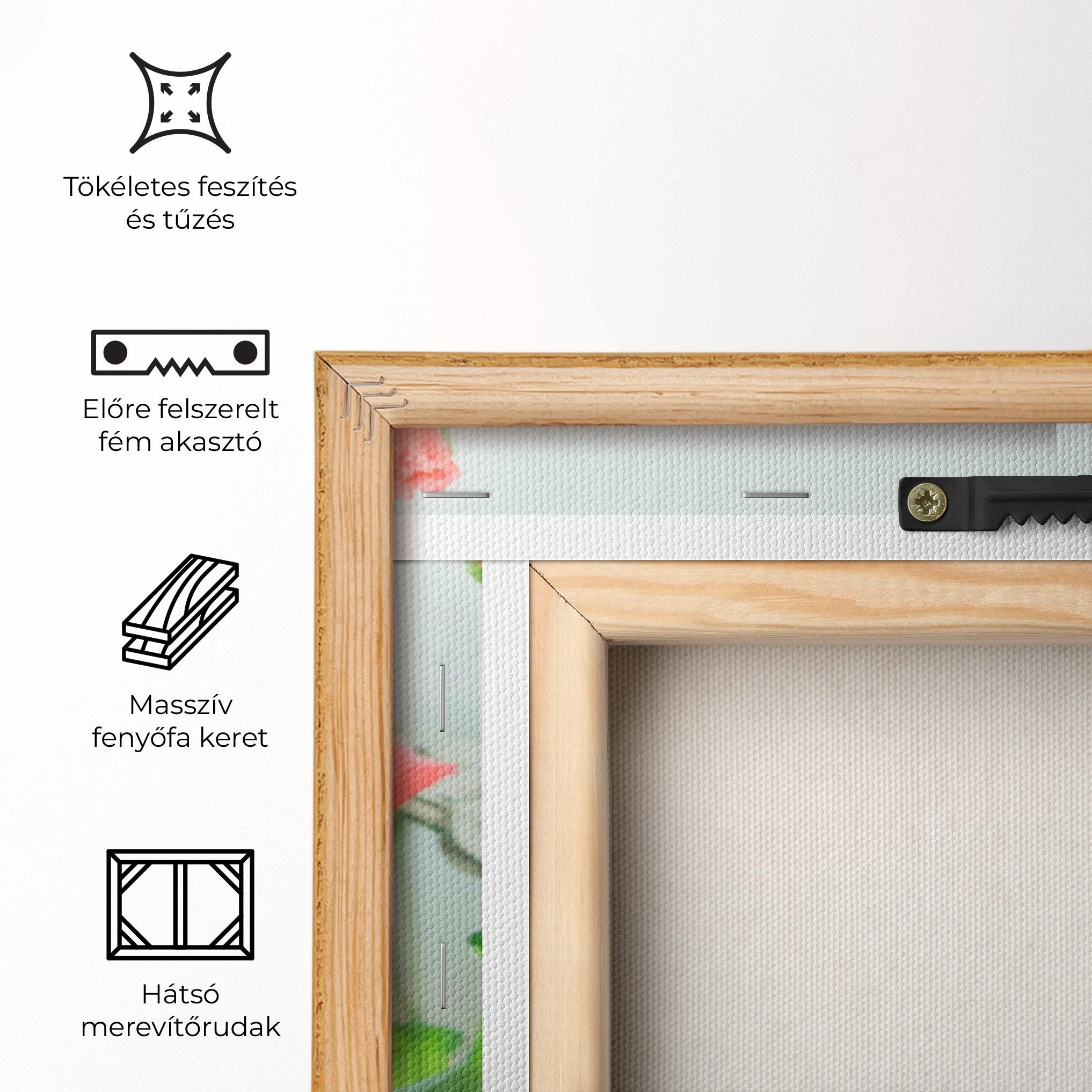 Vászonkép Green Vase Flowers mockup 5