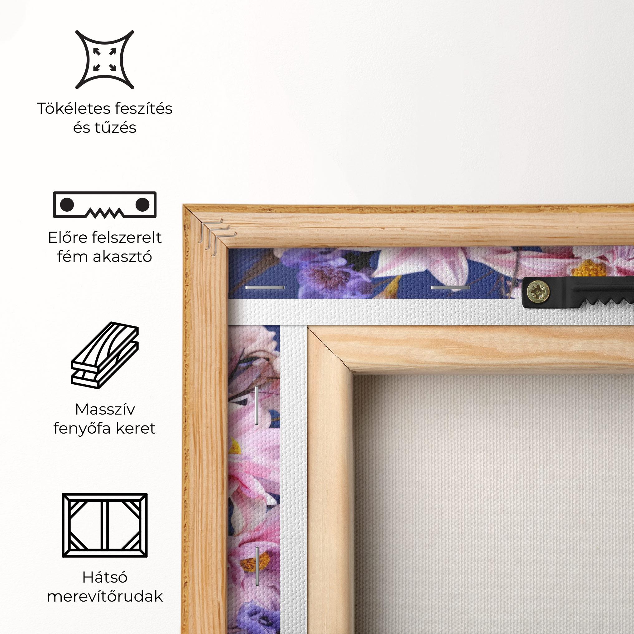 Vászonkép Purple Vase Flowers mockup 5