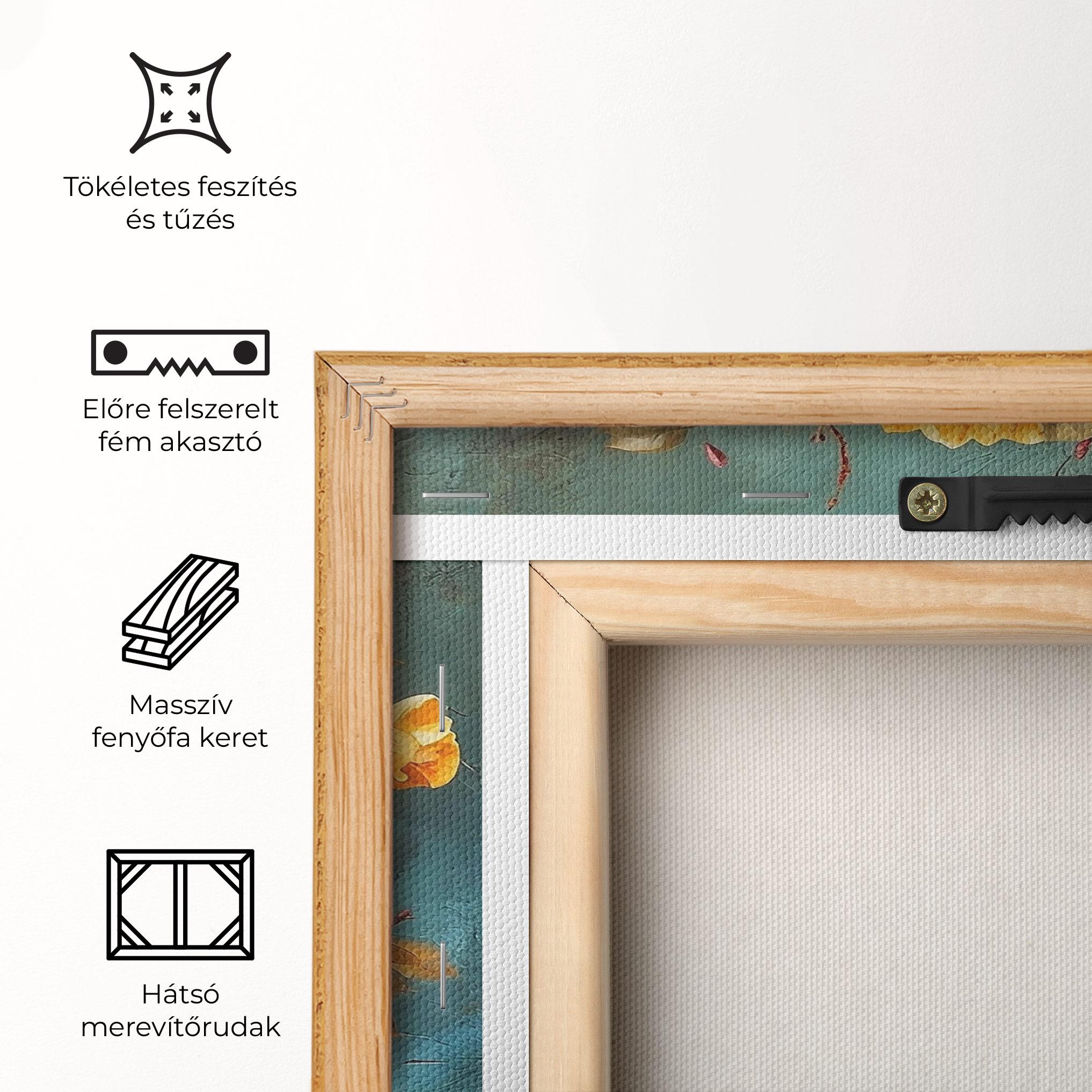 Vászonkép Red Orange Flower Vase mockup 5