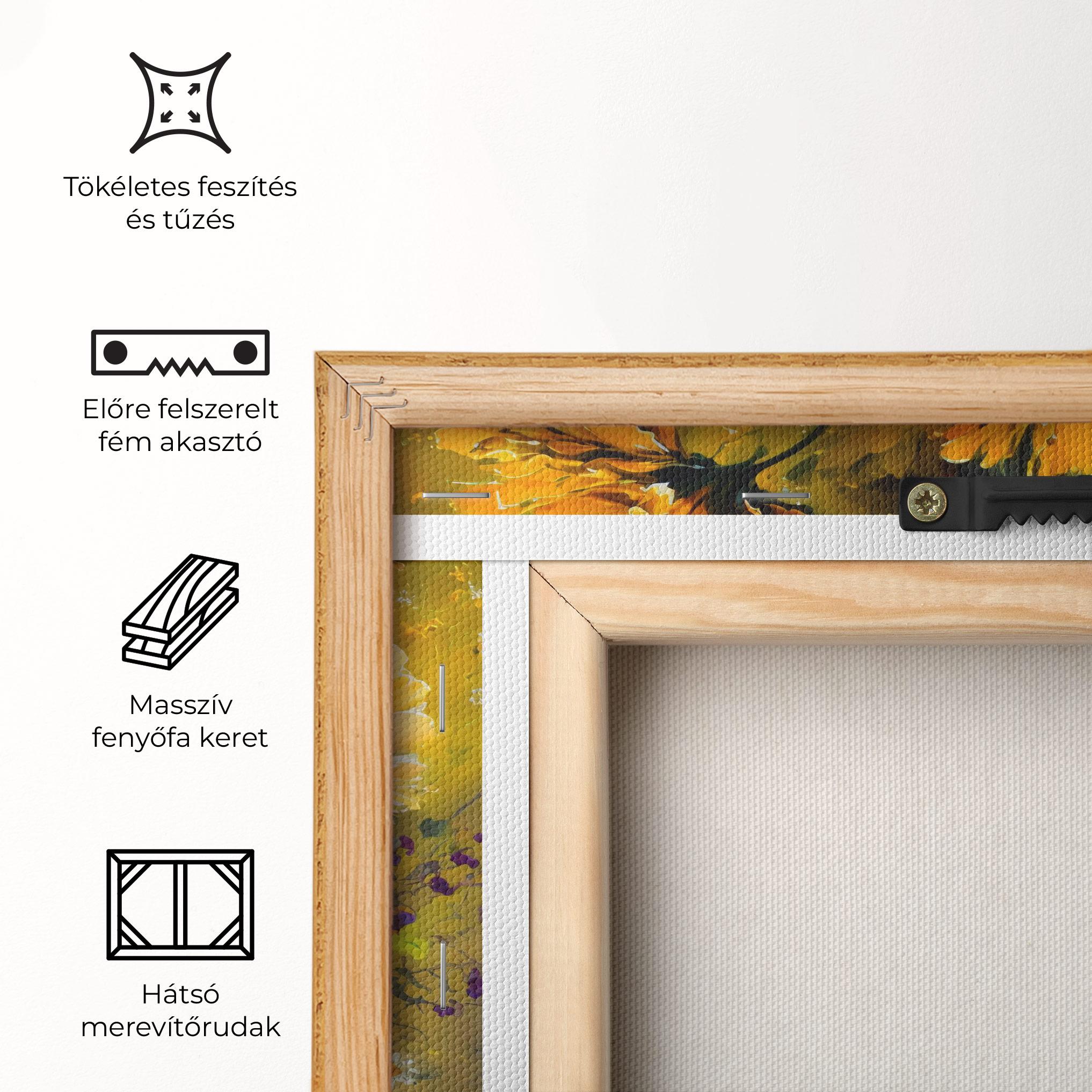 Vászonkép Yellow Flower Art Vase mockup 5