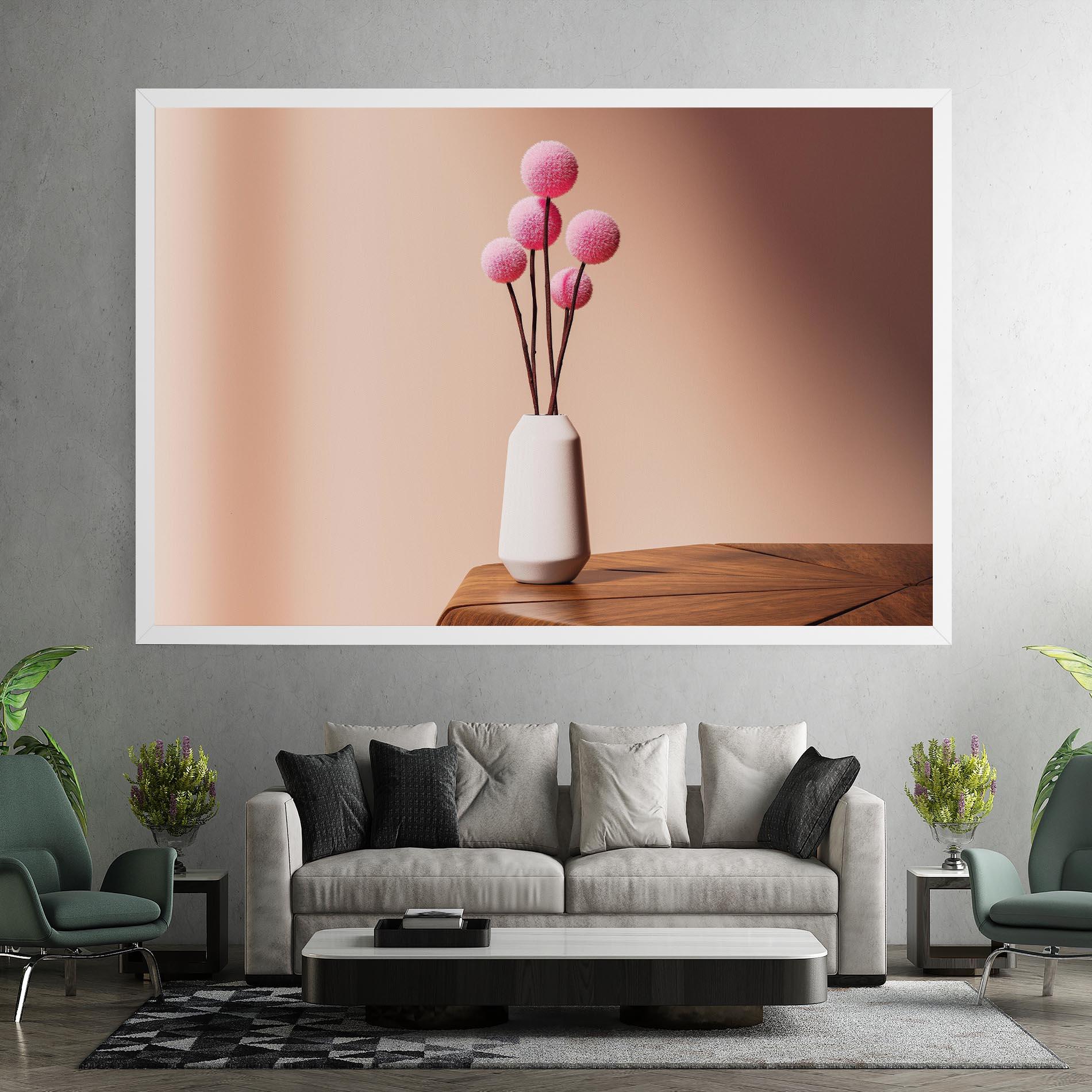 Vászonkép Pink Circle Vase mockup 7