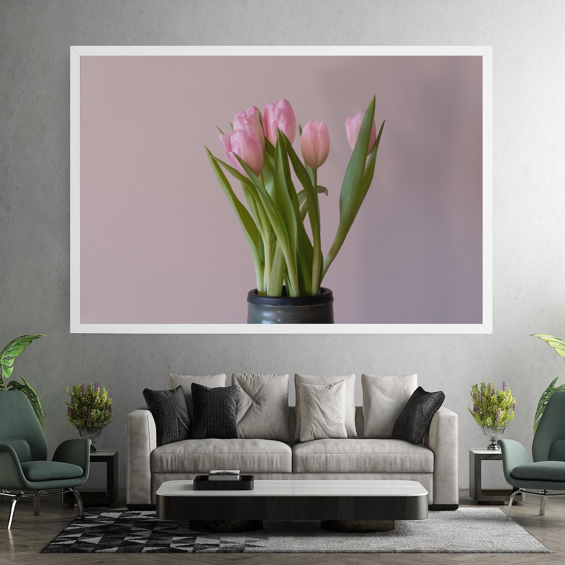 Pink Tulips Vase mockup 7