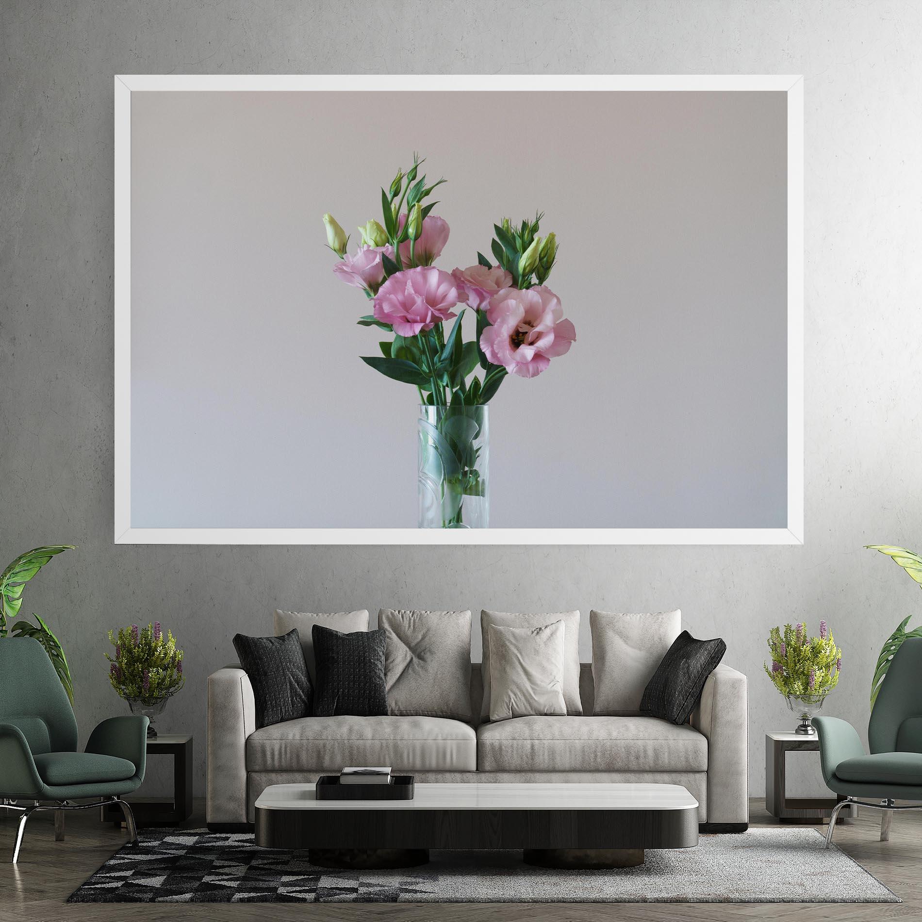 Vászonkép Pretty Pink Flower Vase mockup 7