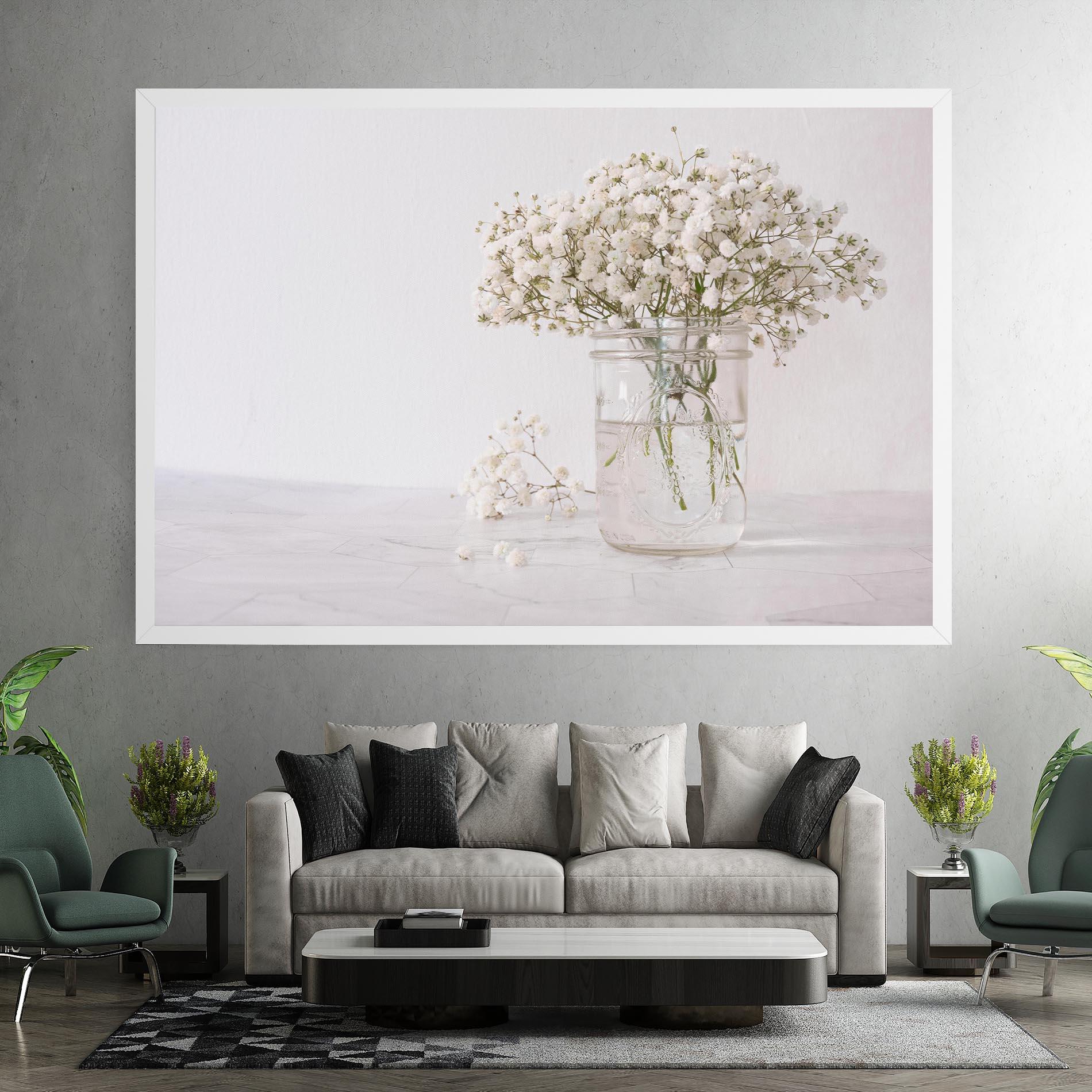 Vászonkép White Tiny Flower Vase mockup 7