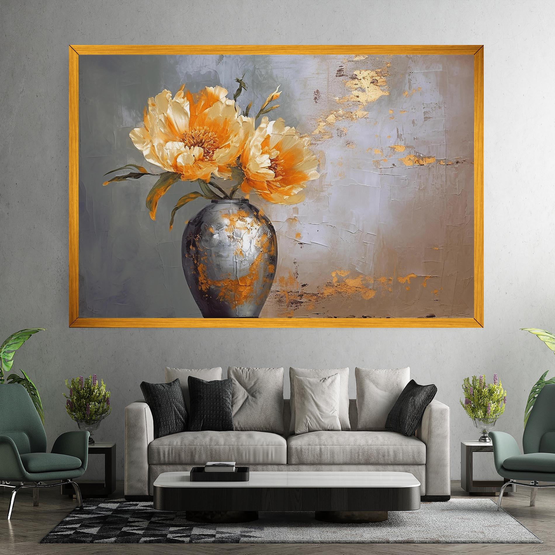 Vászonkép Grey Painting Vase mockup 7