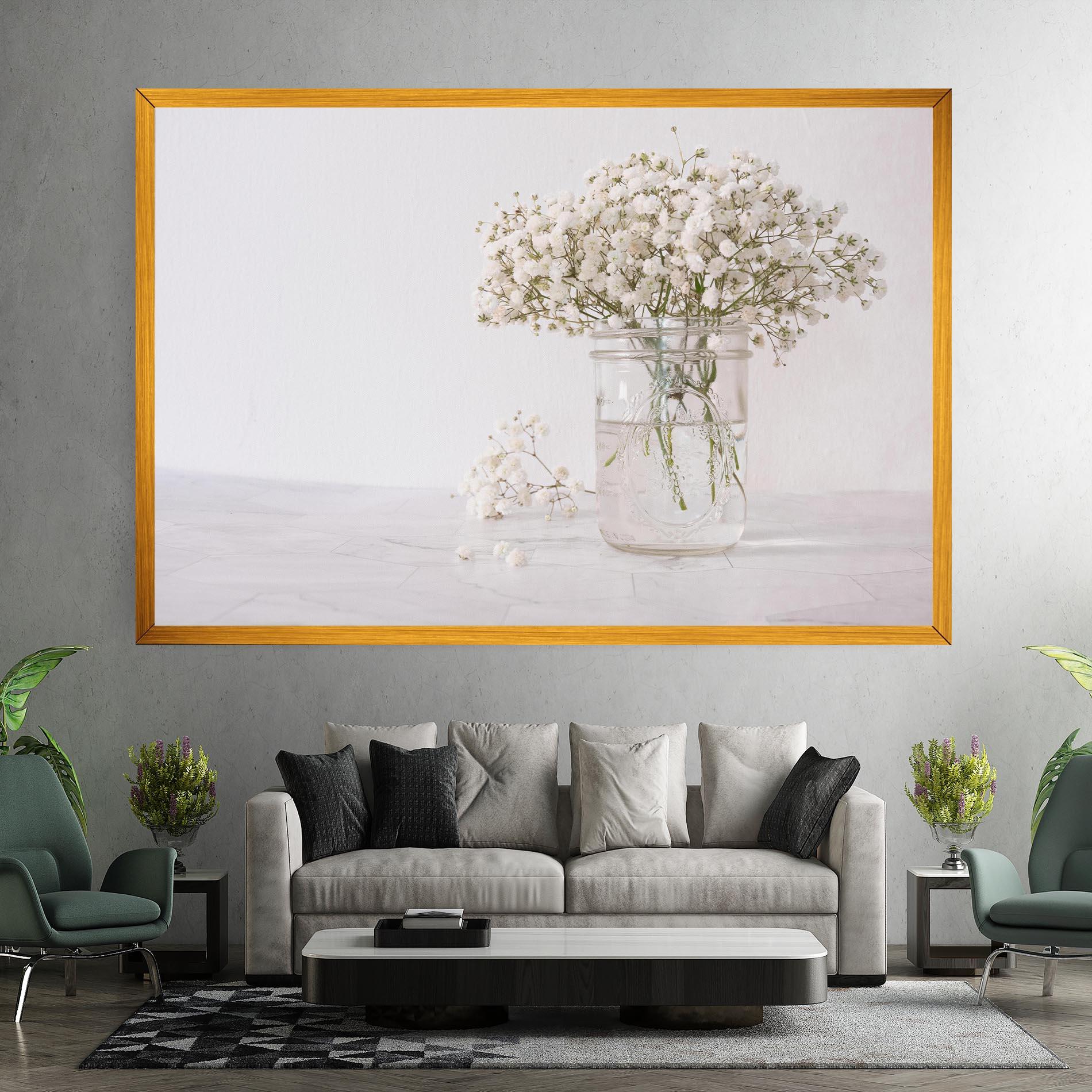 Vászonkép White Tiny Flower Vase mockup 7