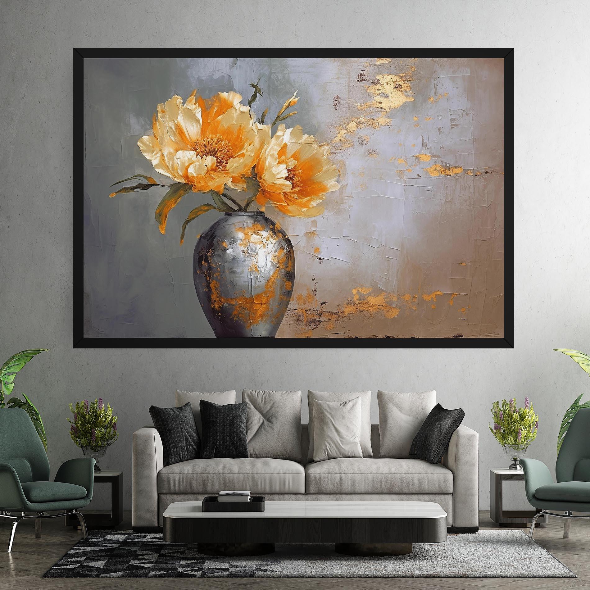 Vászonkép Grey Painting Vase mockup 7