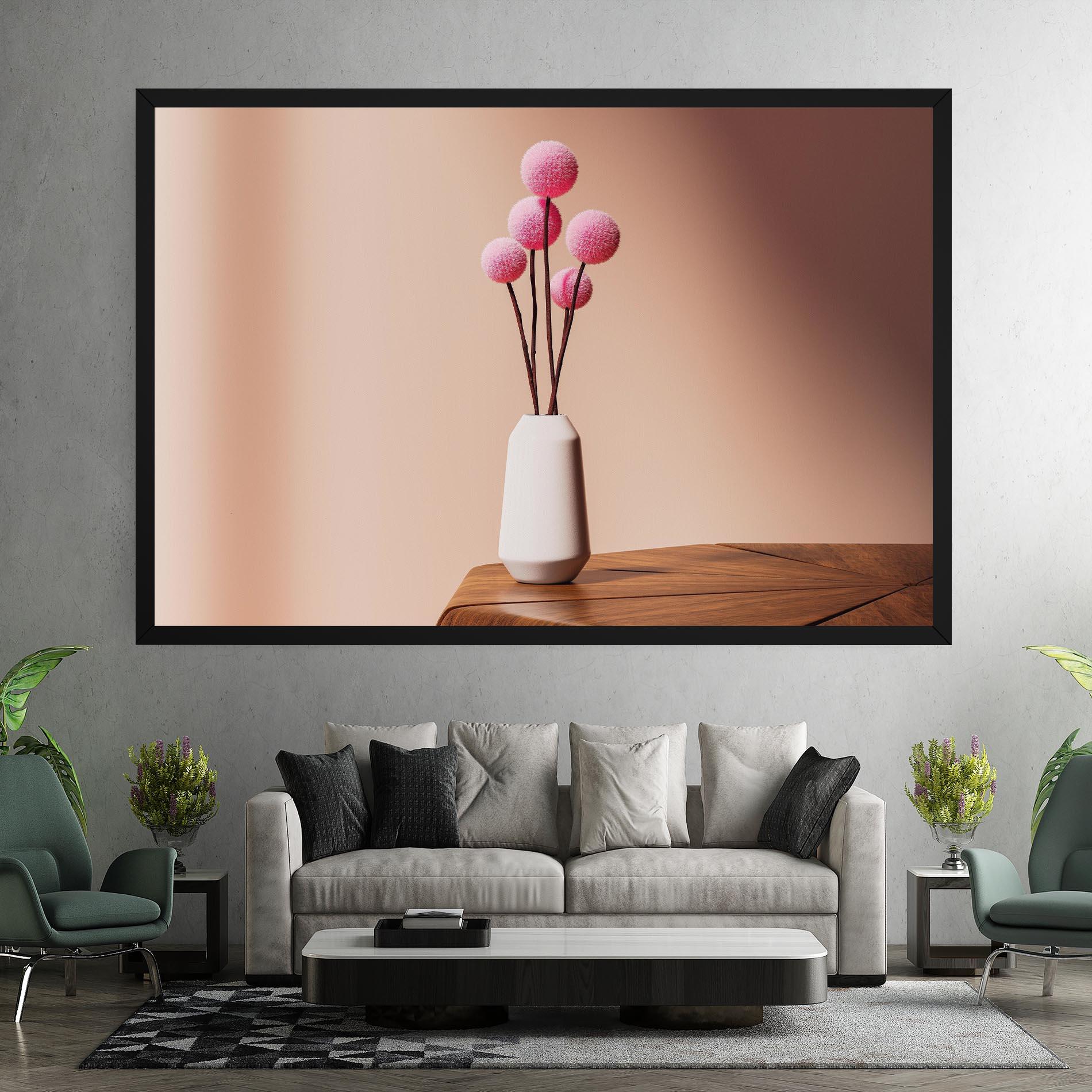 Vászonkép Pink Circle Vase mockup 7