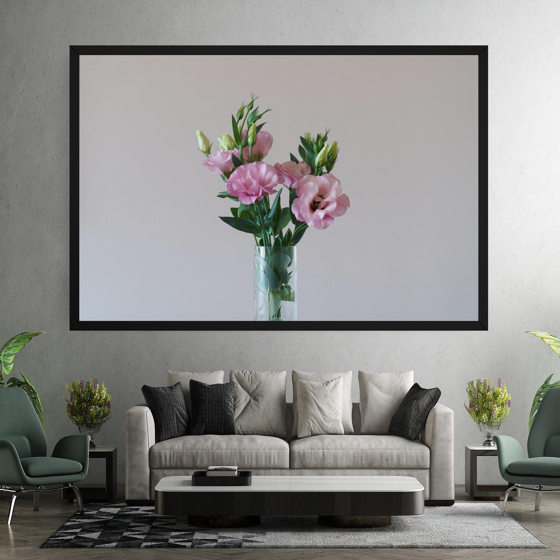 Vászonkép Pretty Pink Flower Vase mockup 7