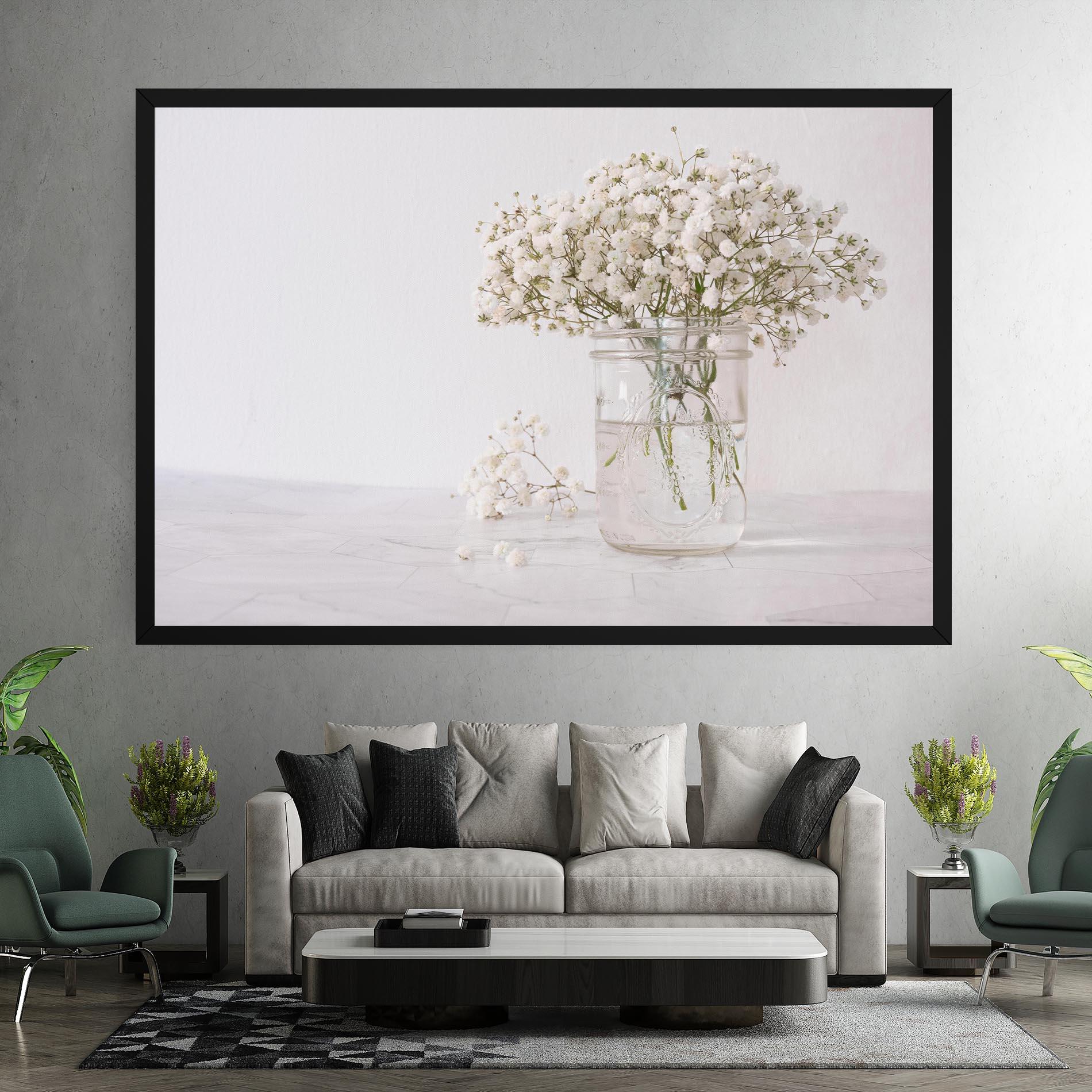 Vászonkép White Tiny Flower Vase mockup 7