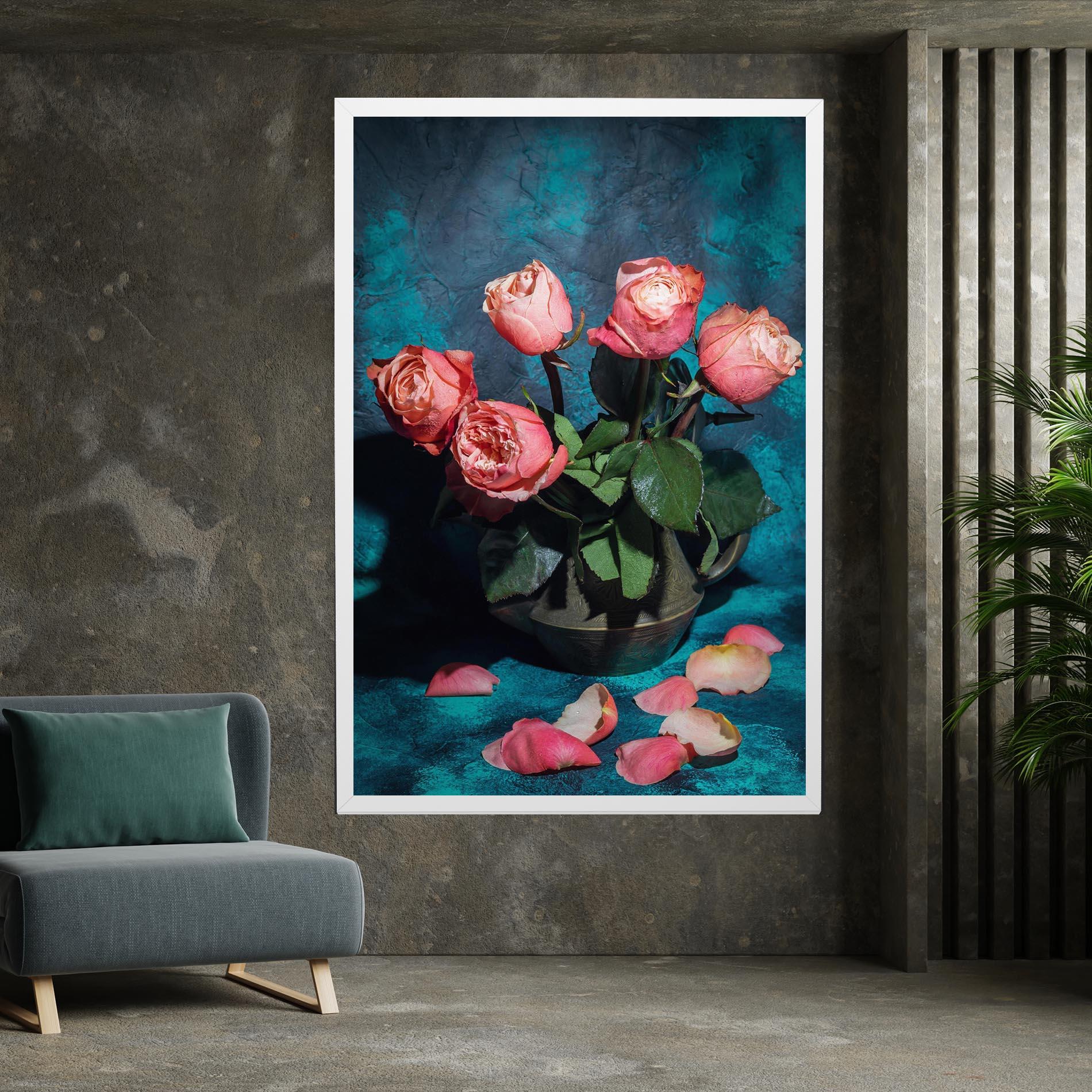Vászonkép Bouquet Roses Vase mockup 7