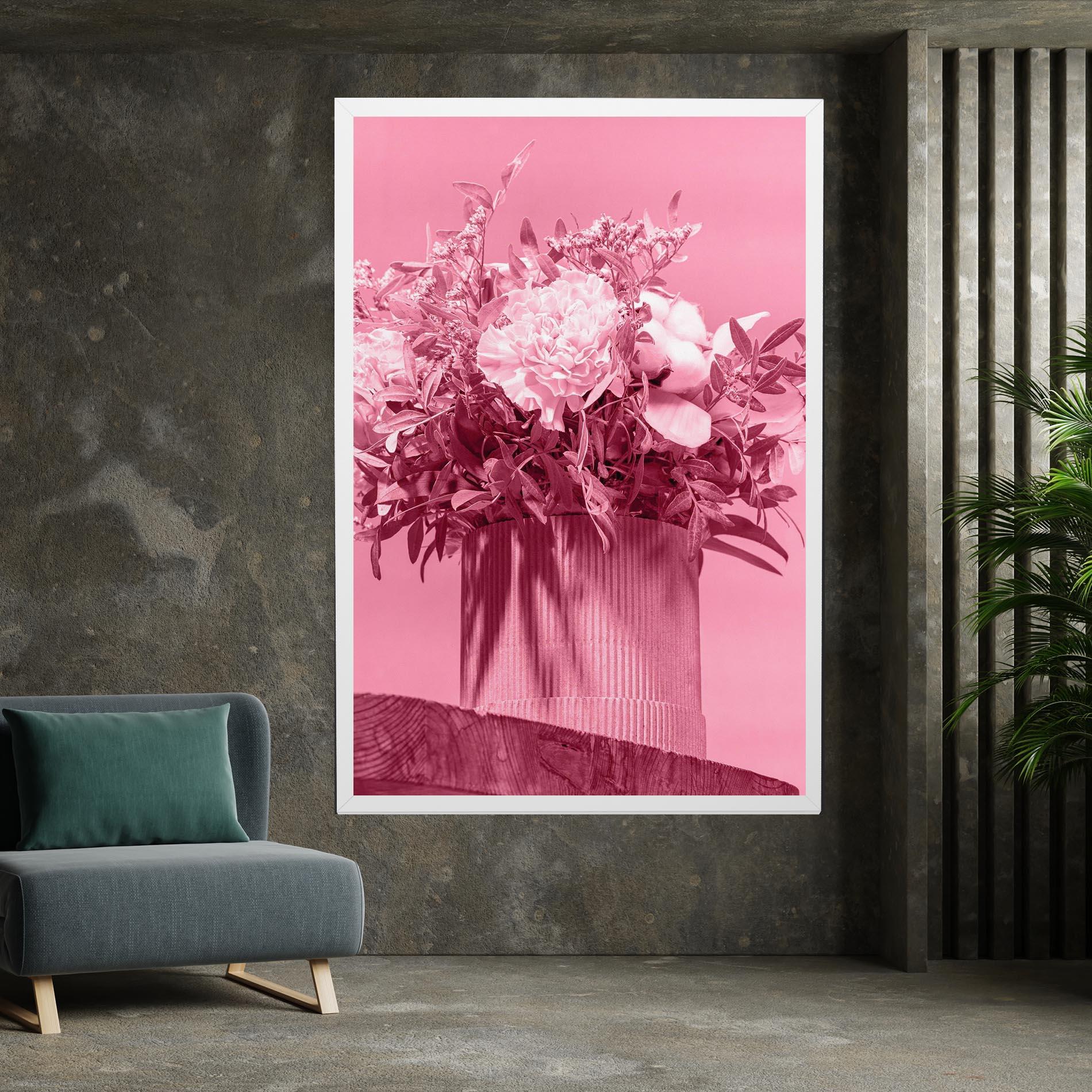 Vászonkép Pink Light Vase mockup 7