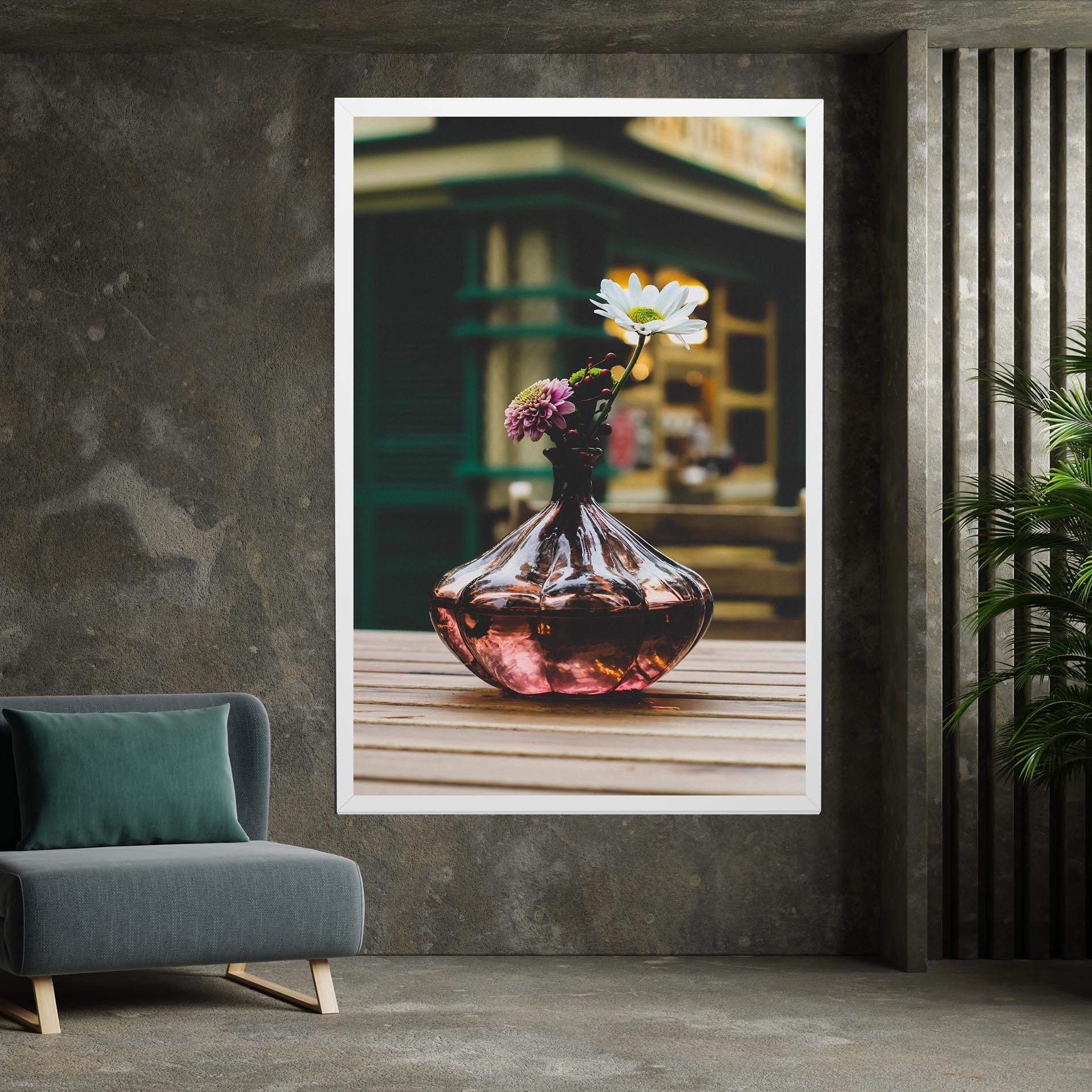 Vászonkép Pink Vase Flower mockup 7