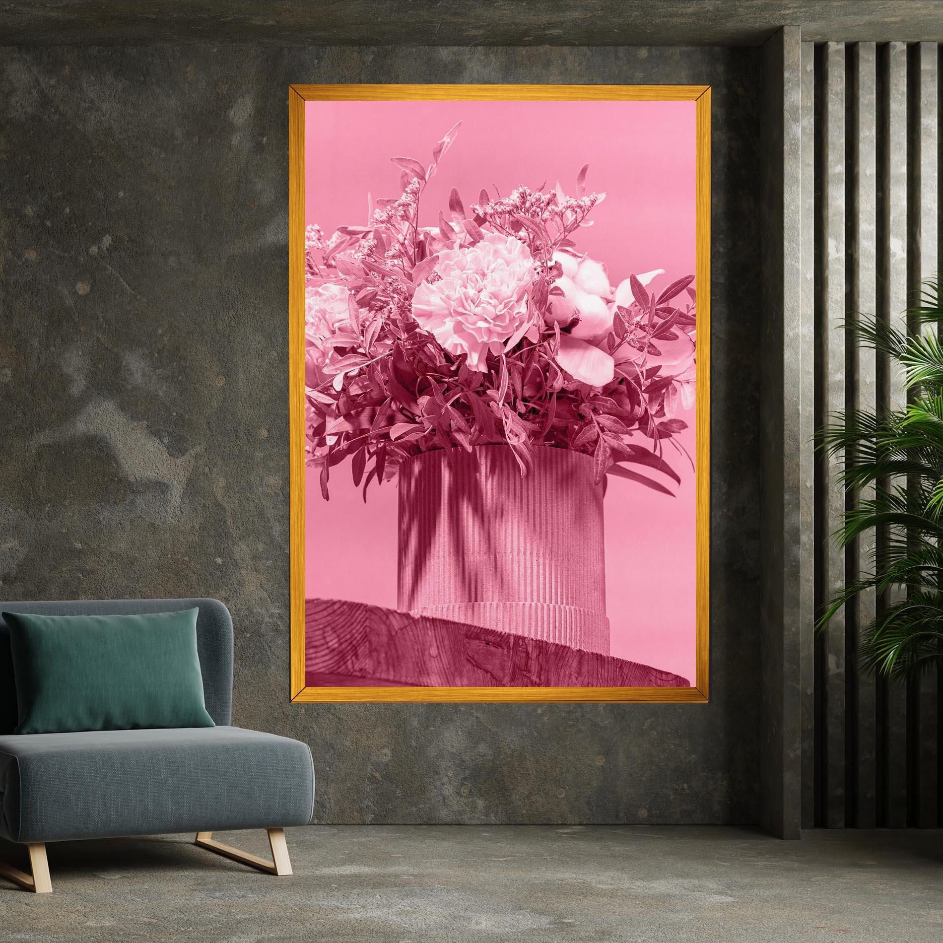 Vászonkép Pink Light Vase mockup 7