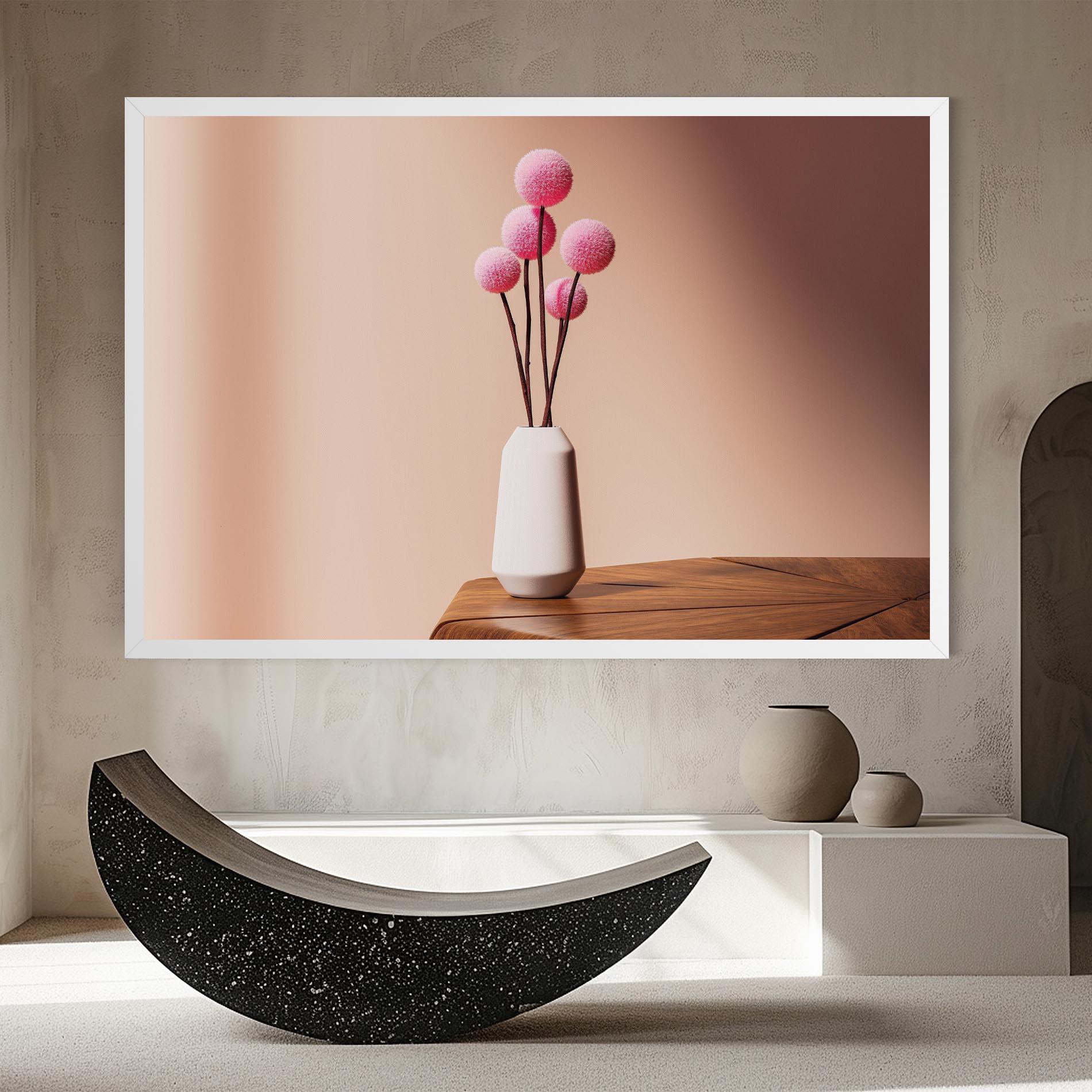 Vászonkép Pink Circle Vase mockup 8