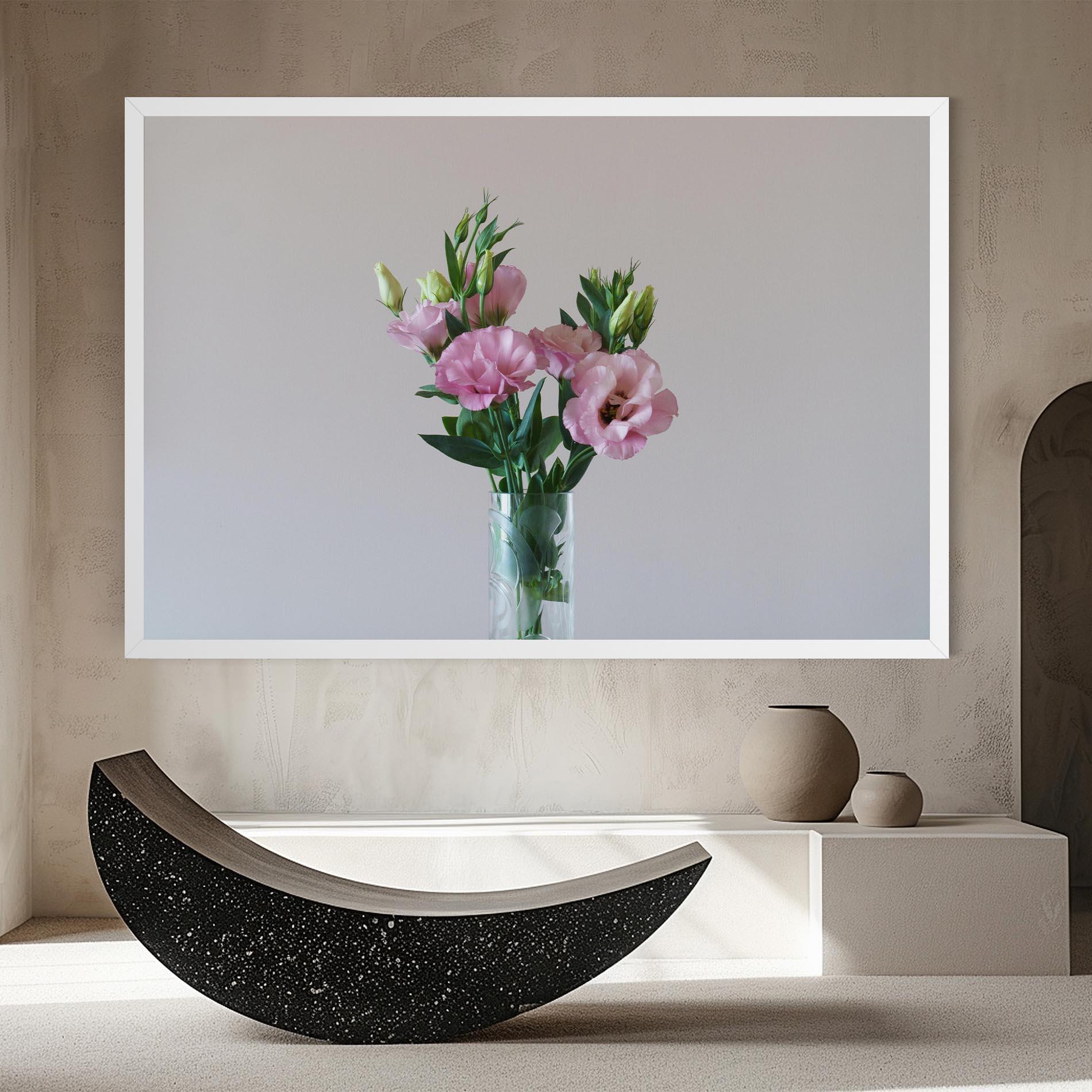 Vászonkép Pretty Pink Flower Vase mockup 8