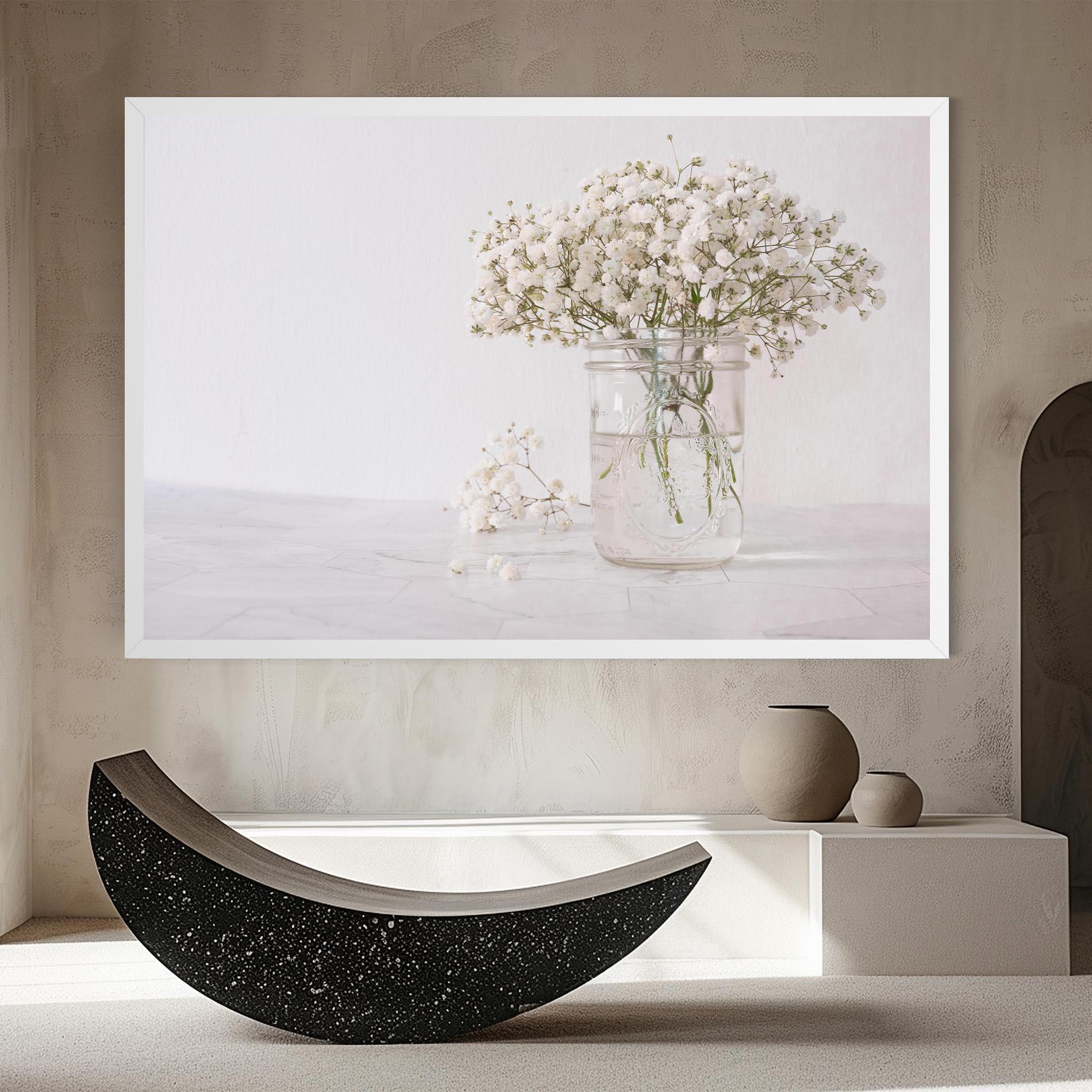 Vászonkép White Tiny Flower Vase mockup 8