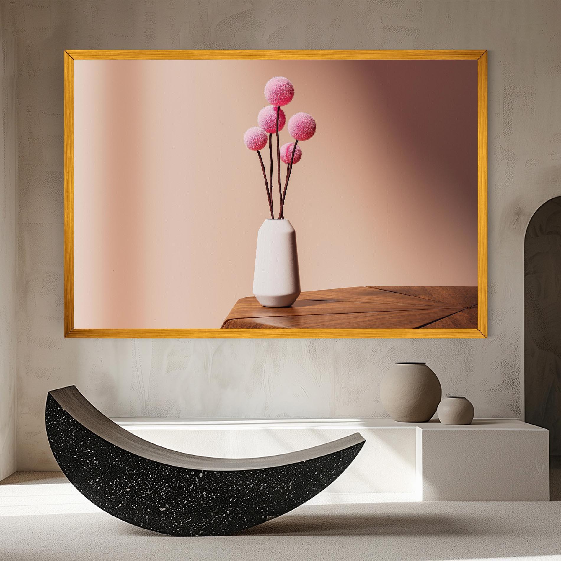Vászonkép Pink Circle Vase mockup 8