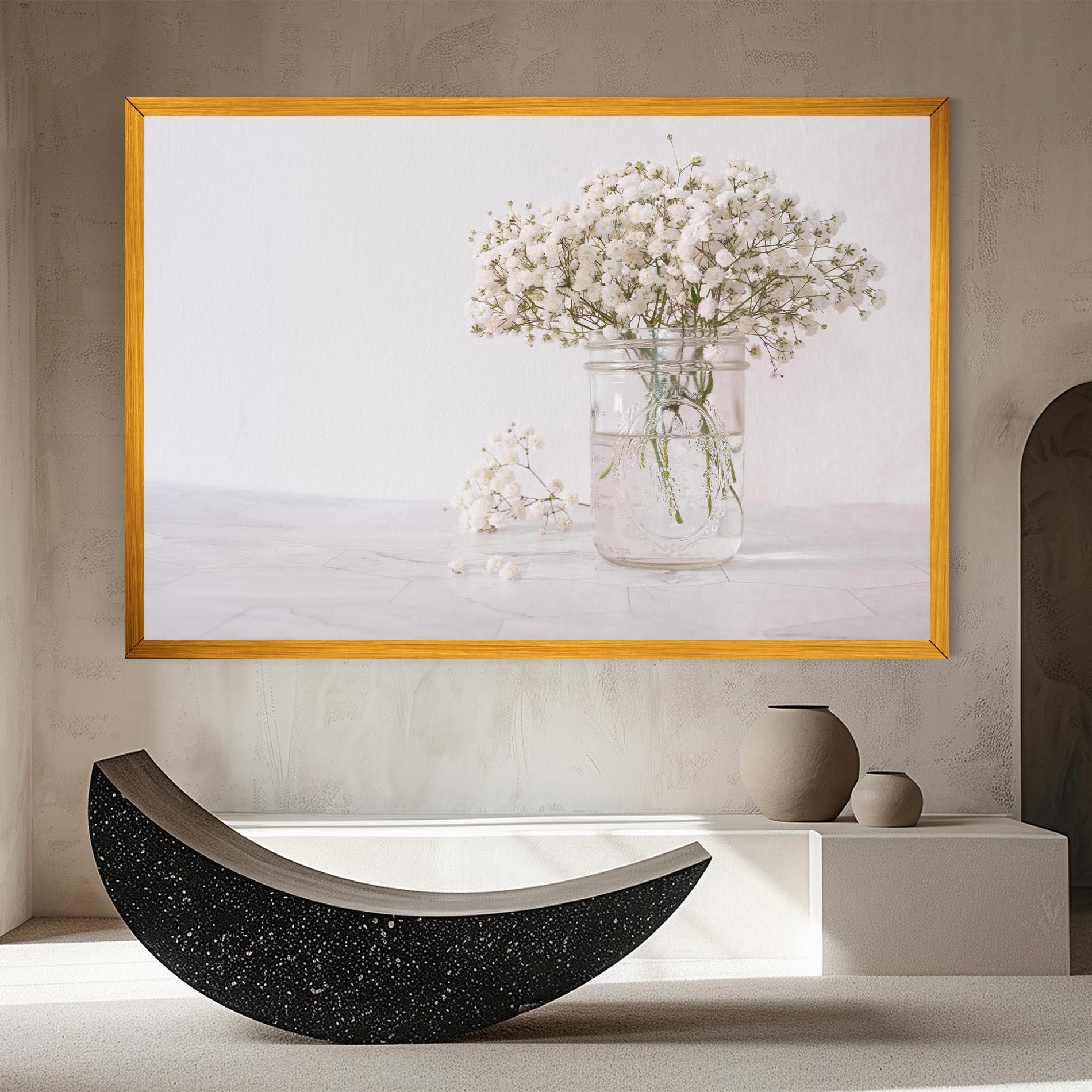 Vászonkép White Tiny Flower Vase mockup 8