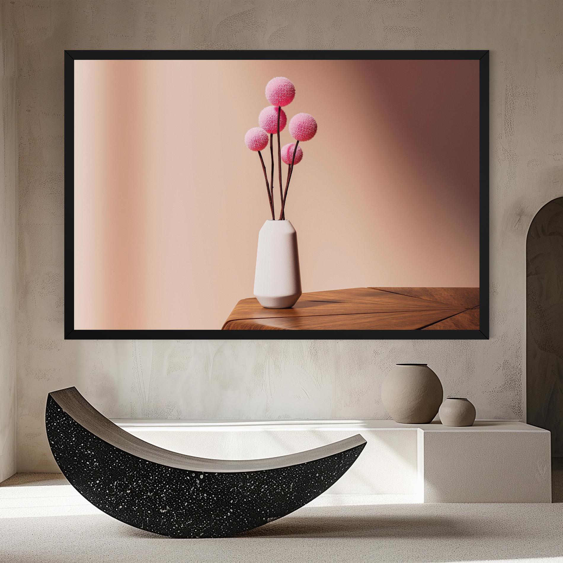 Vászonkép Pink Circle Vase mockup 8