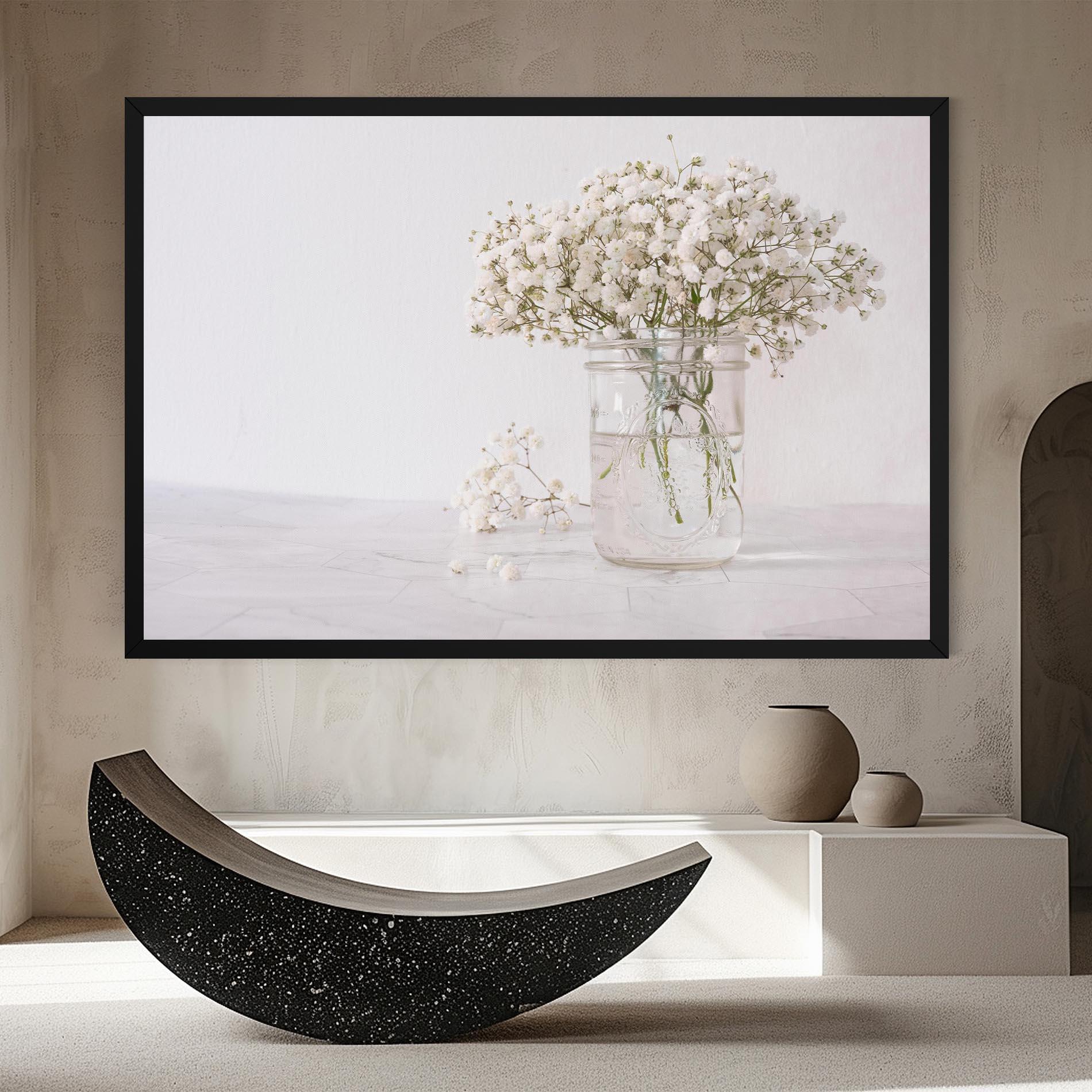 Vászonkép White Tiny Flower Vase mockup 8