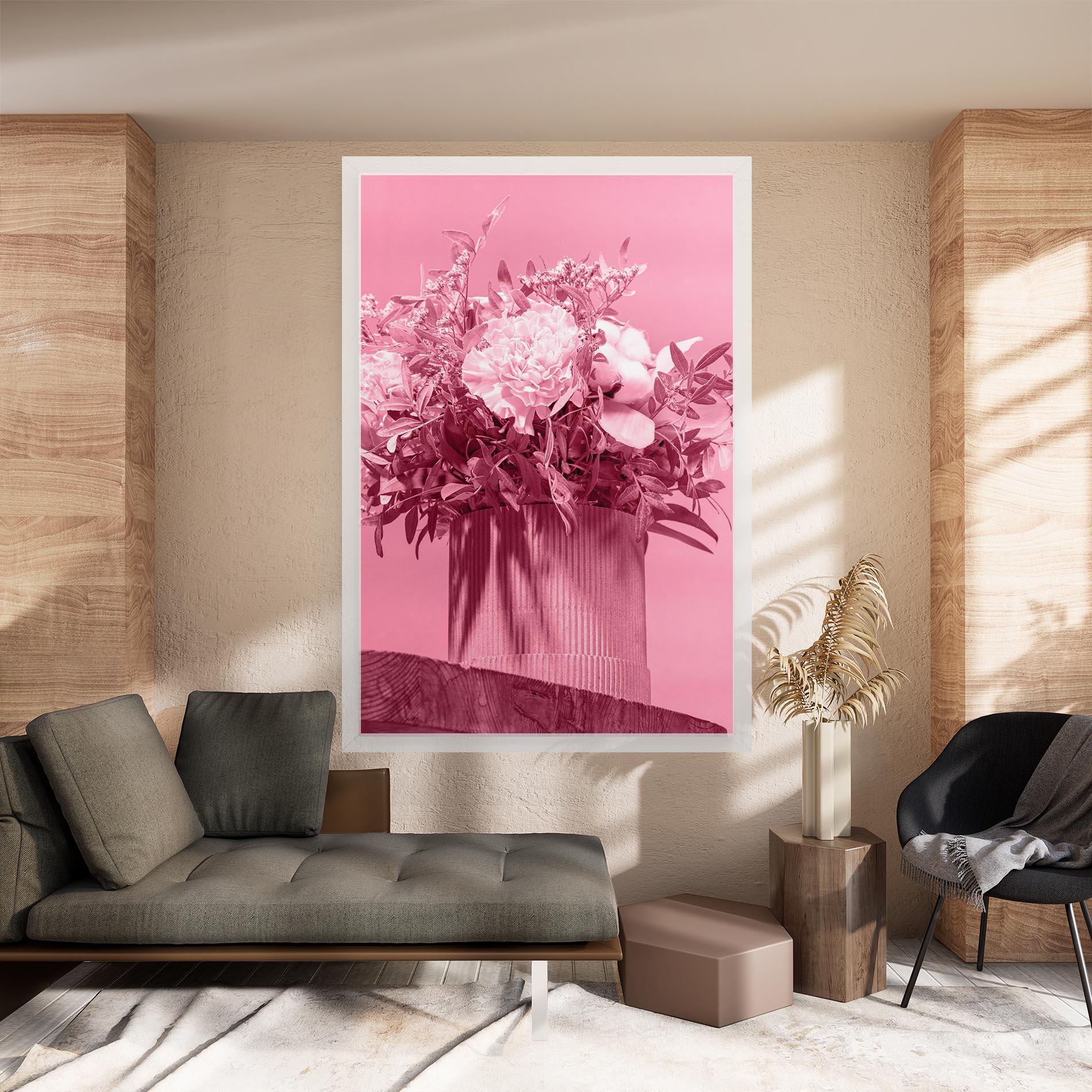 Vászonkép Pink Light Vase mockup 8