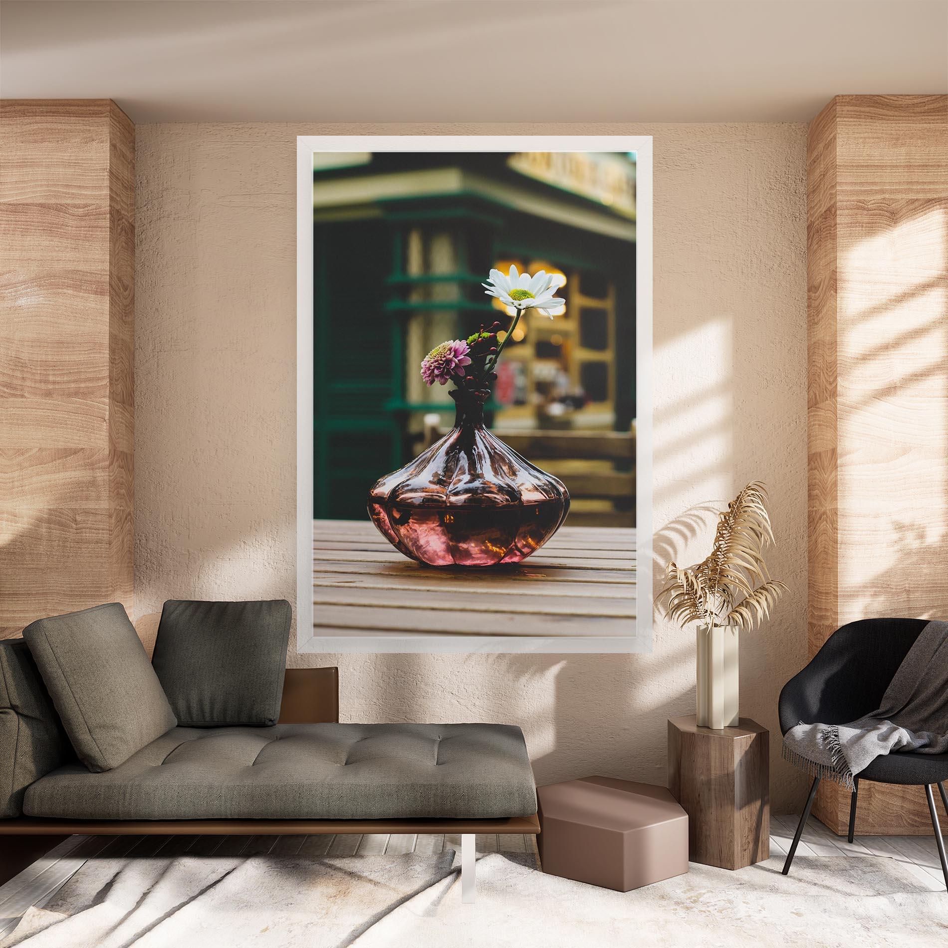 Vászonkép Pink Vase Flower mockup 8