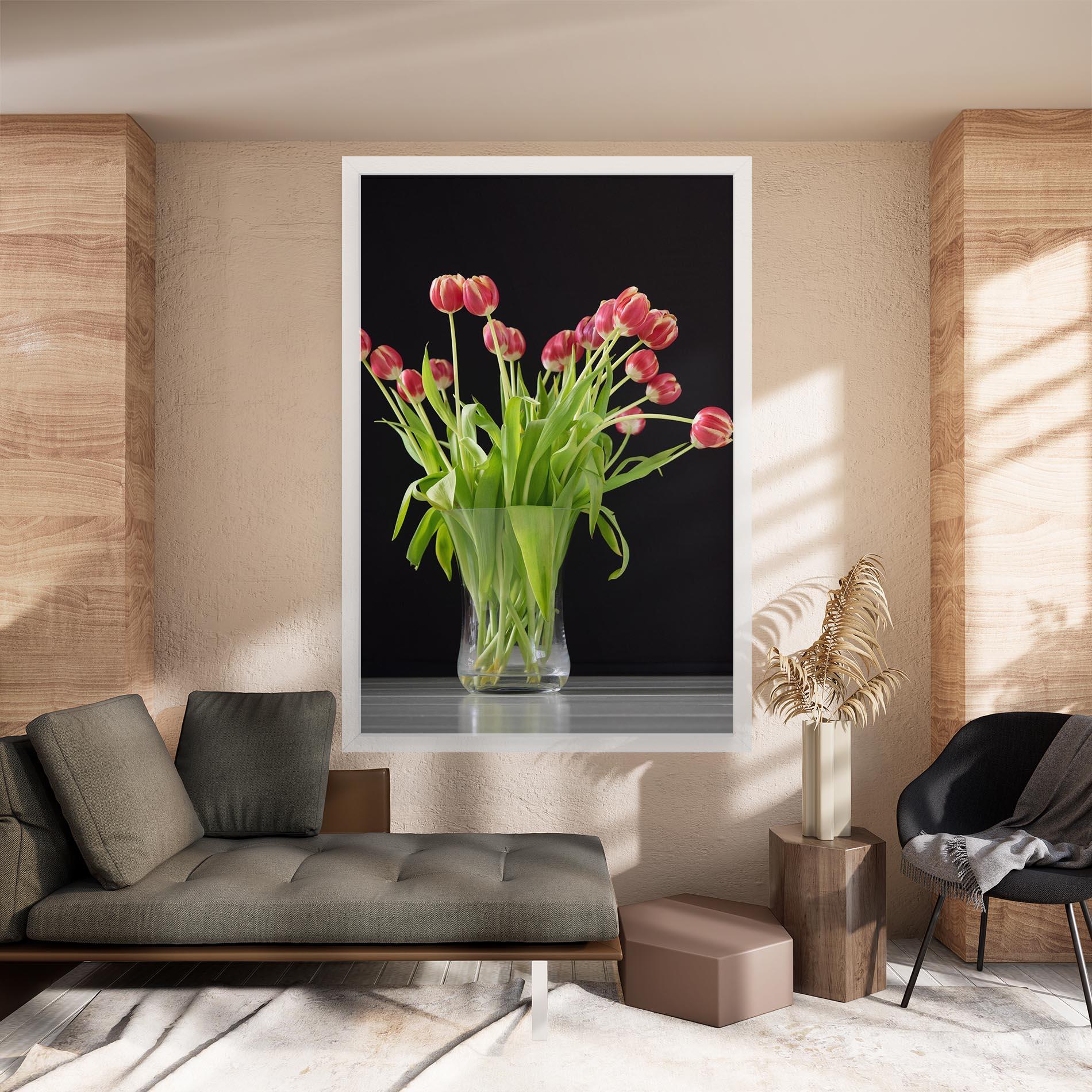 Vászonkép Tiny Tulips Vase mockup 8