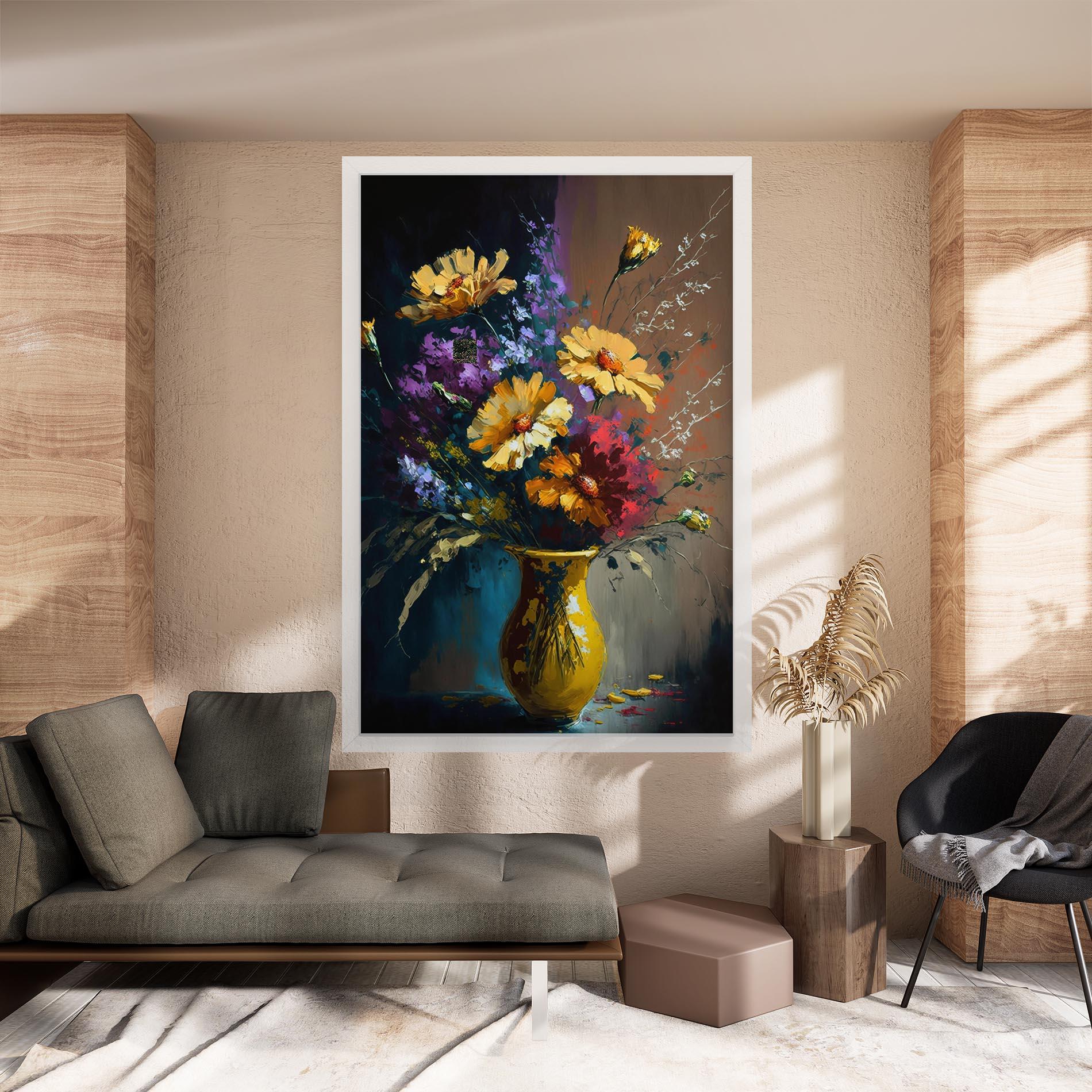 Vászonkép Yellow Art Vase mockup 8