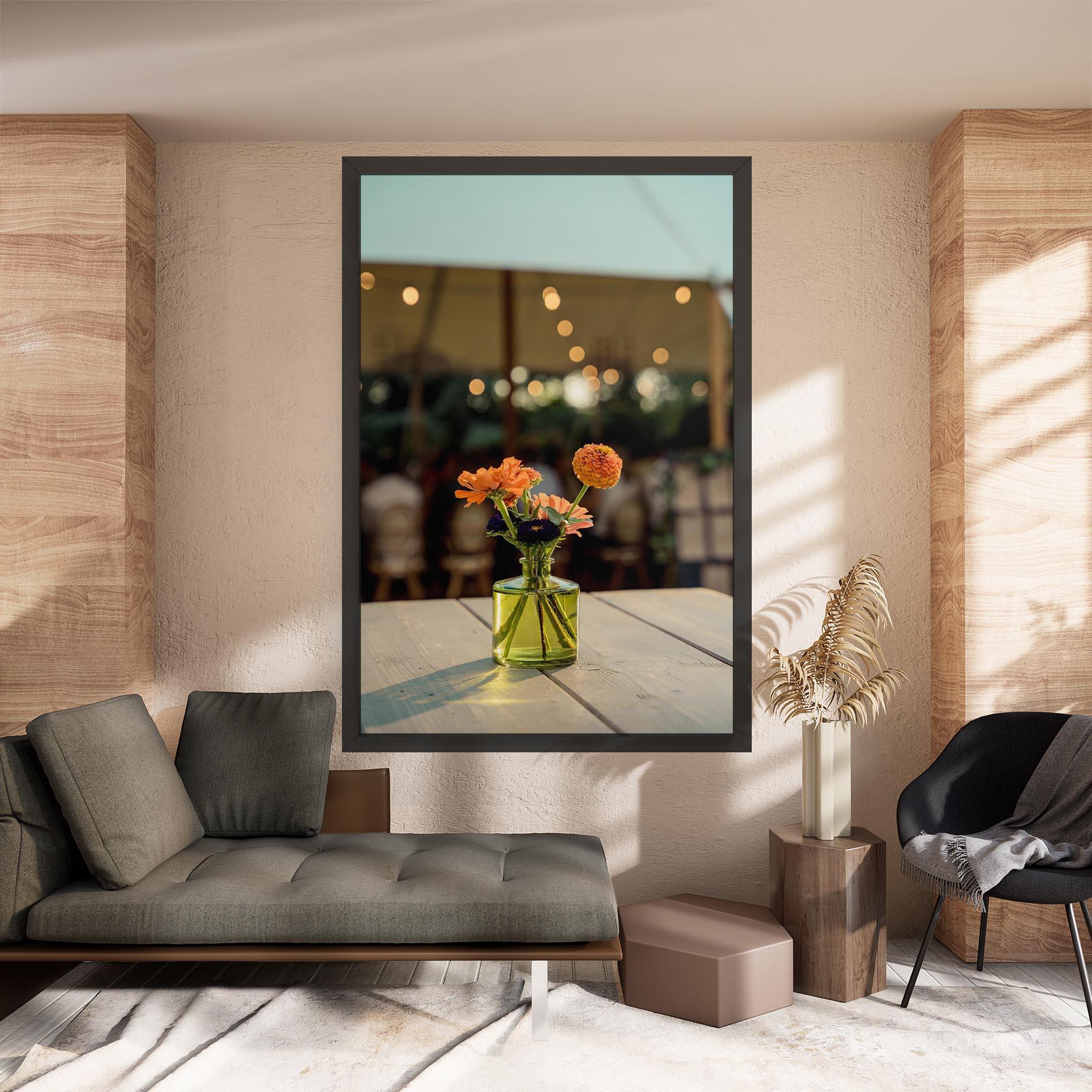 Vászonkép Orange Flowers Vase mockup 8