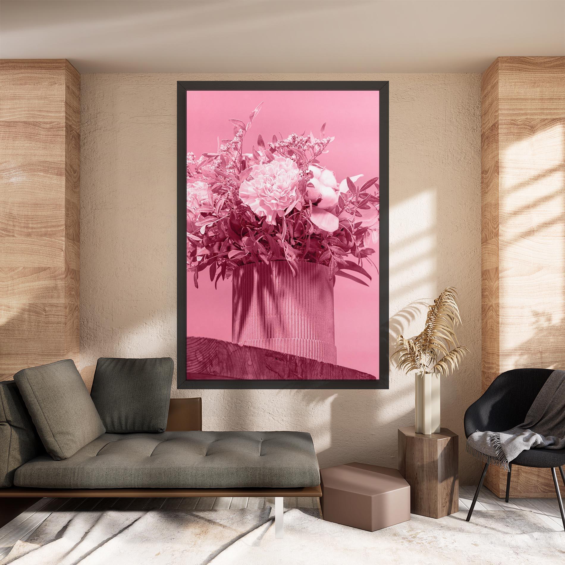 Vászonkép Pink Light Vase mockup 8