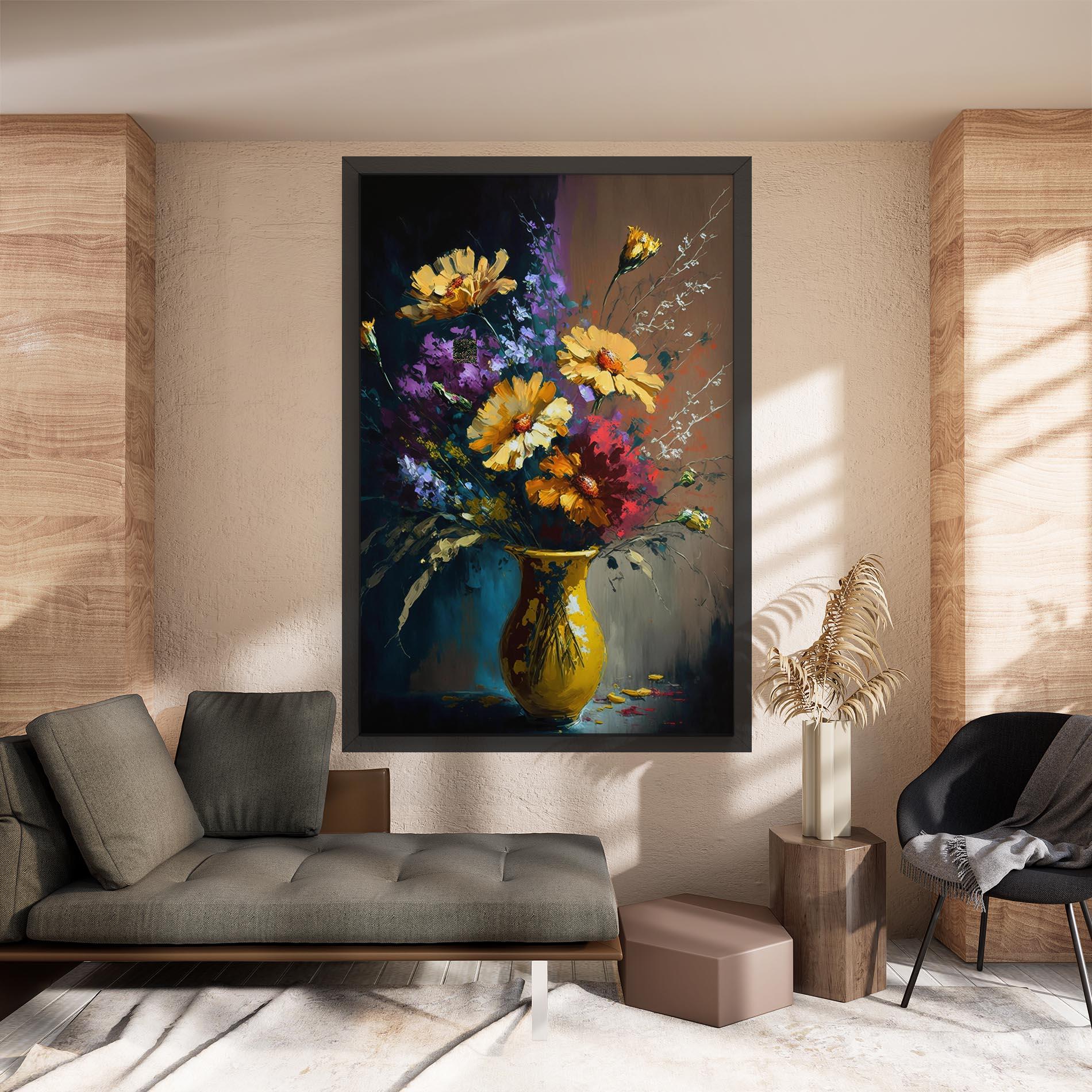 Vászonkép Yellow Art Vase mockup 8