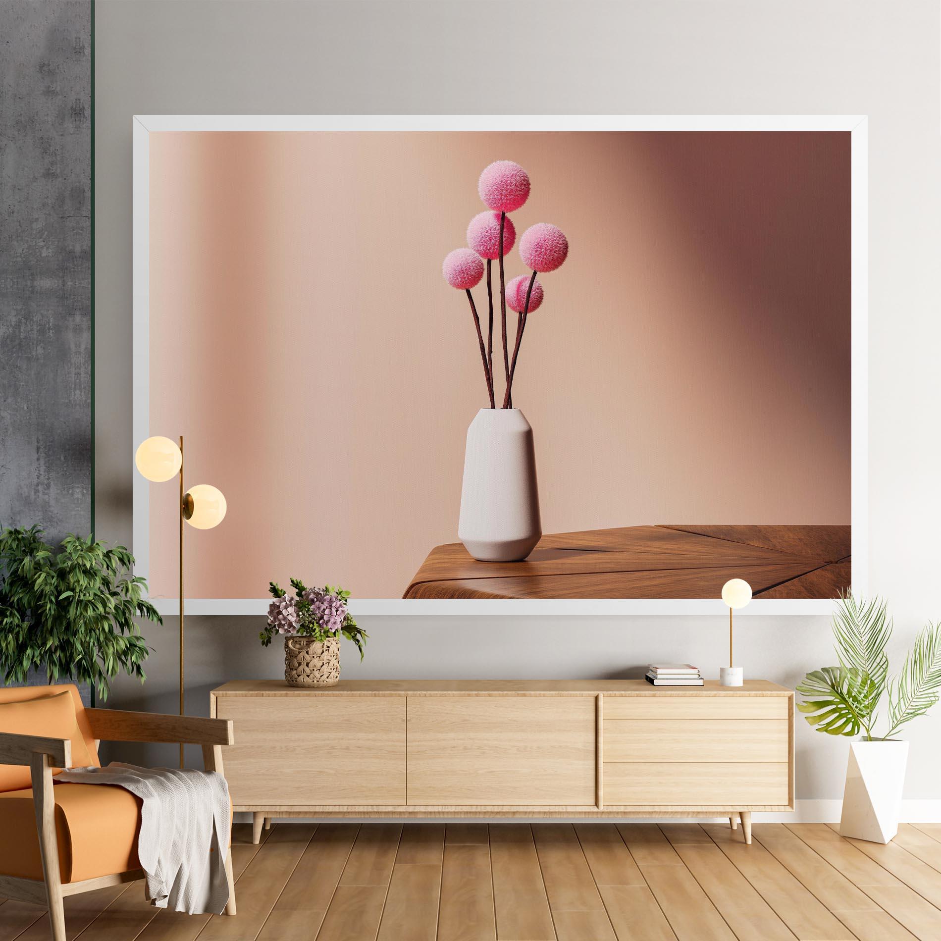Vászonkép Pink Circle Vase mockup 9