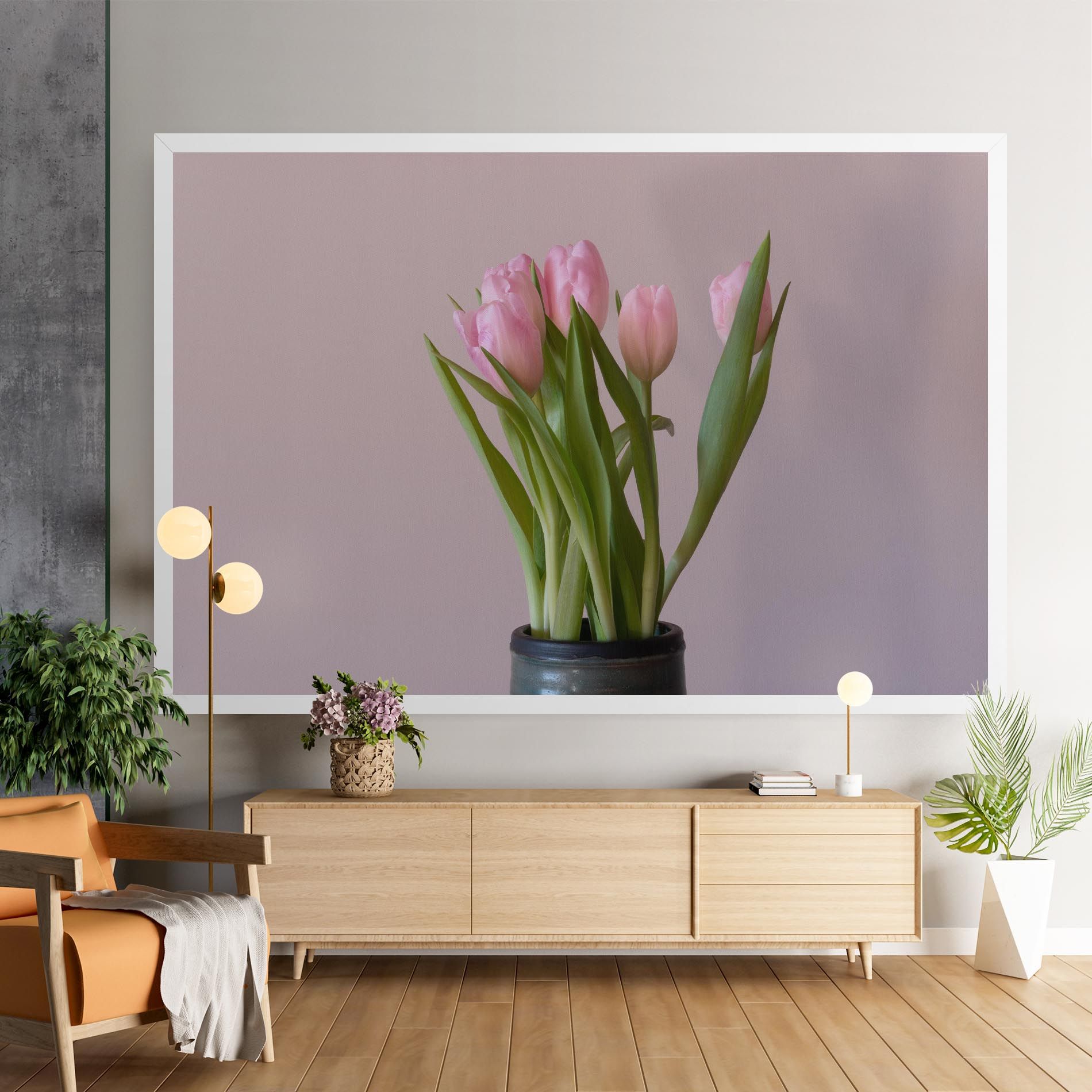 Pink Tulips Vase mockup 9