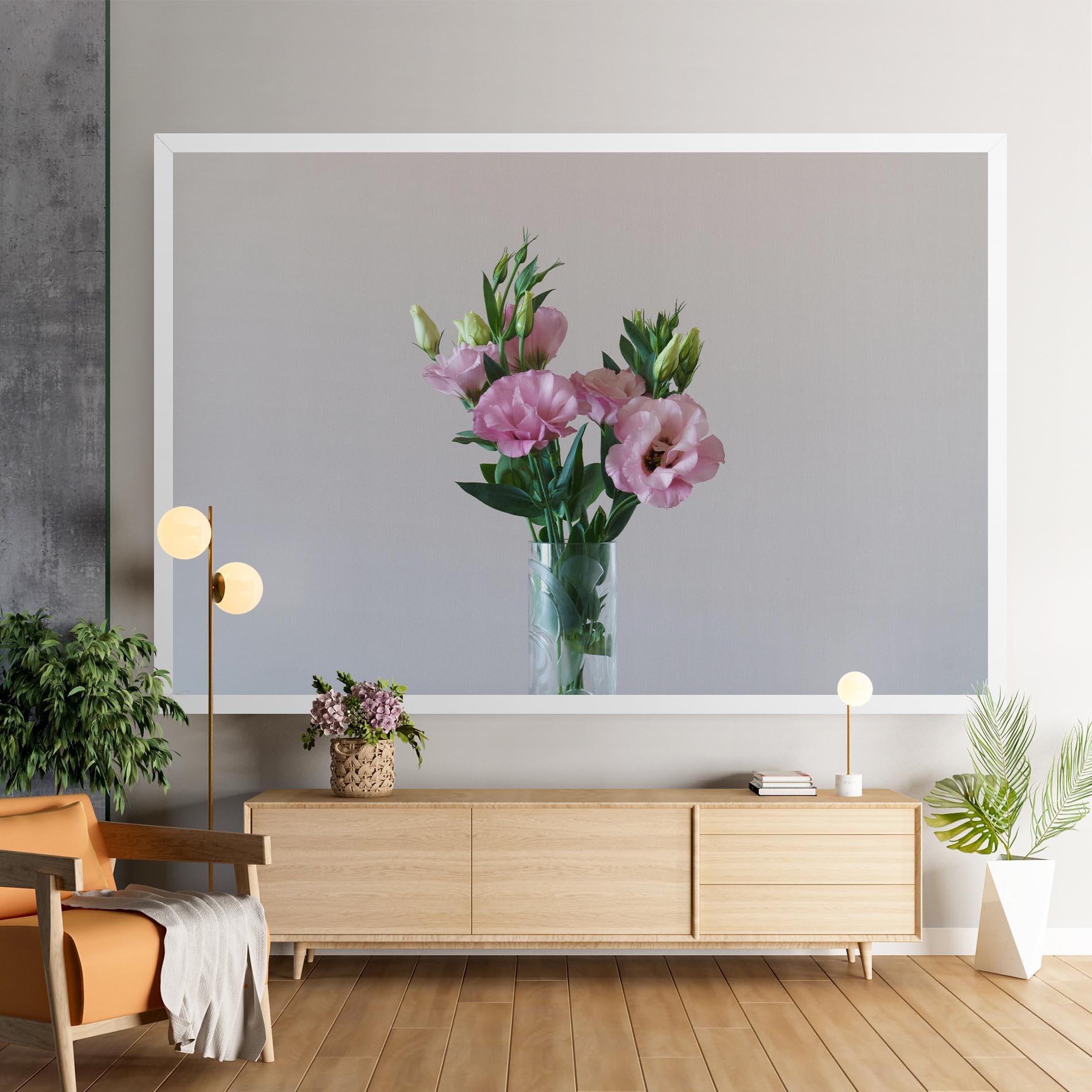 Vászonkép Pretty Pink Flower Vase mockup 9