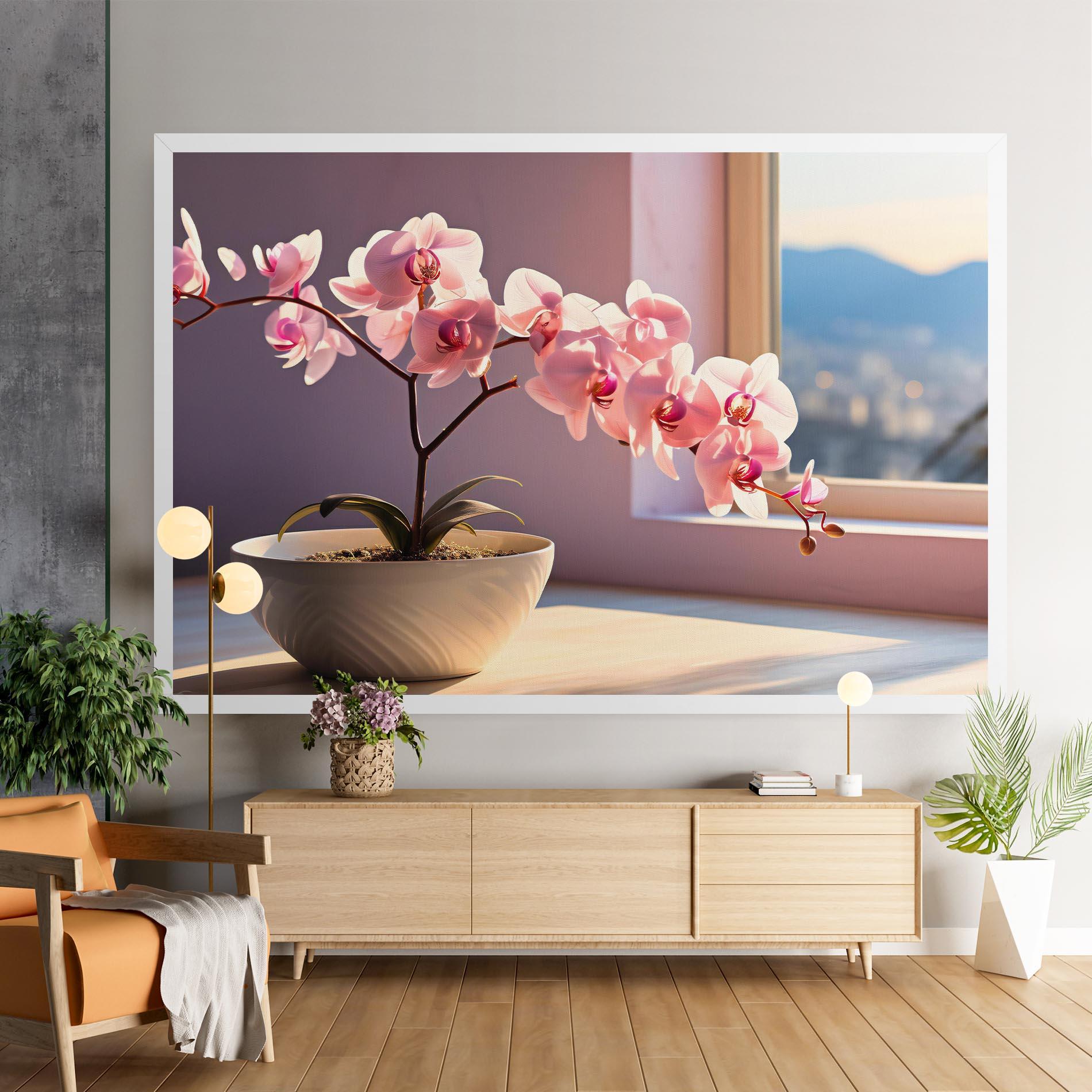 Vászonkép Window Vase mockup 9