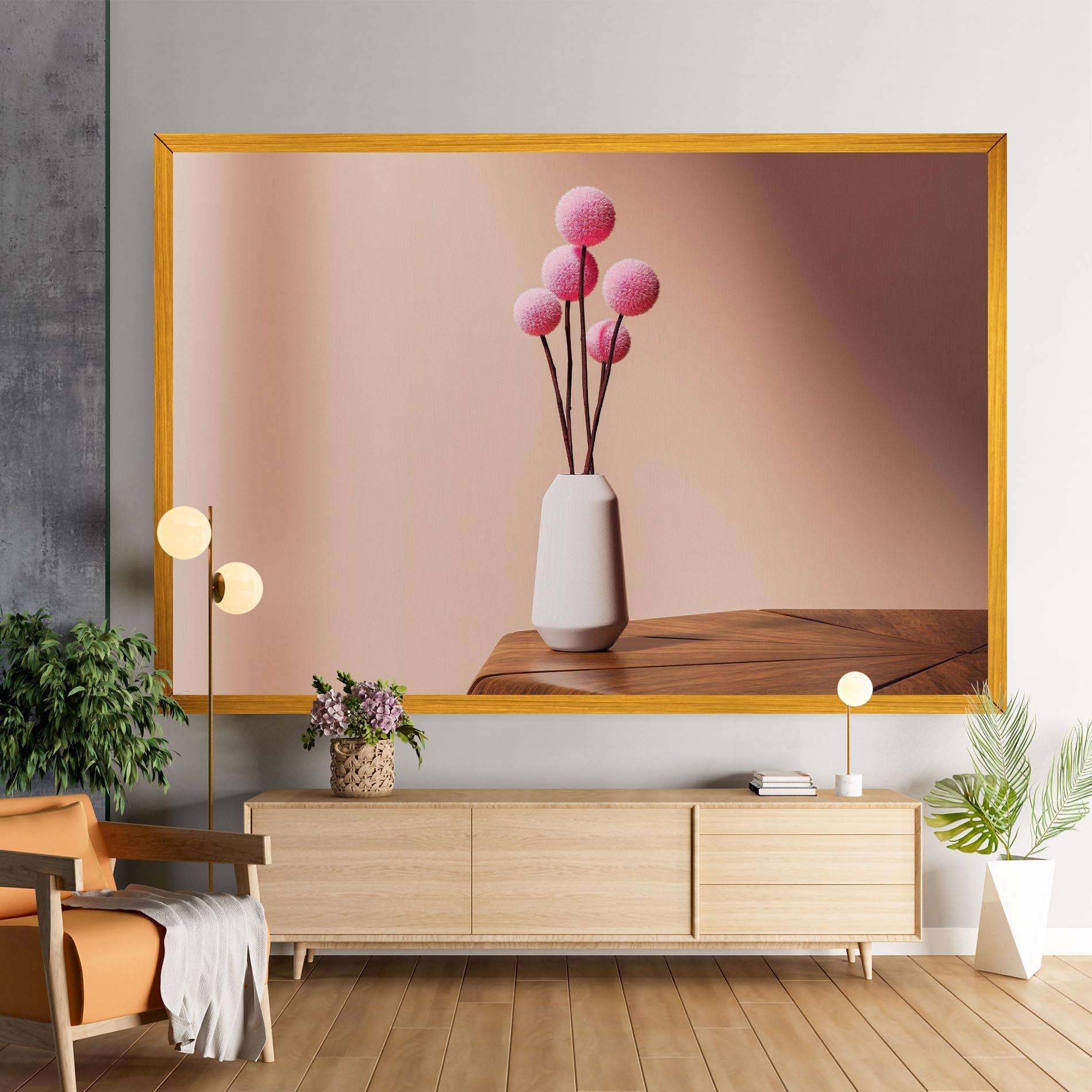 Vászonkép Pink Circle Vase mockup 9