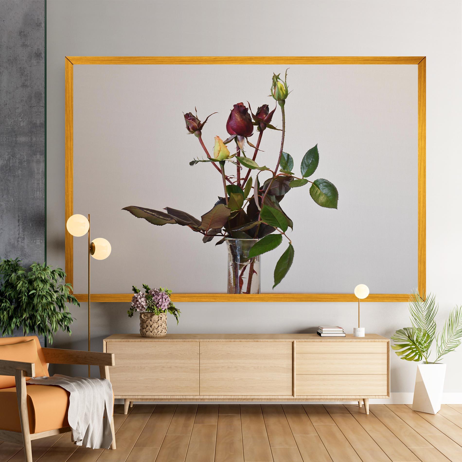 Vászonkép Roses Vase mockup 9