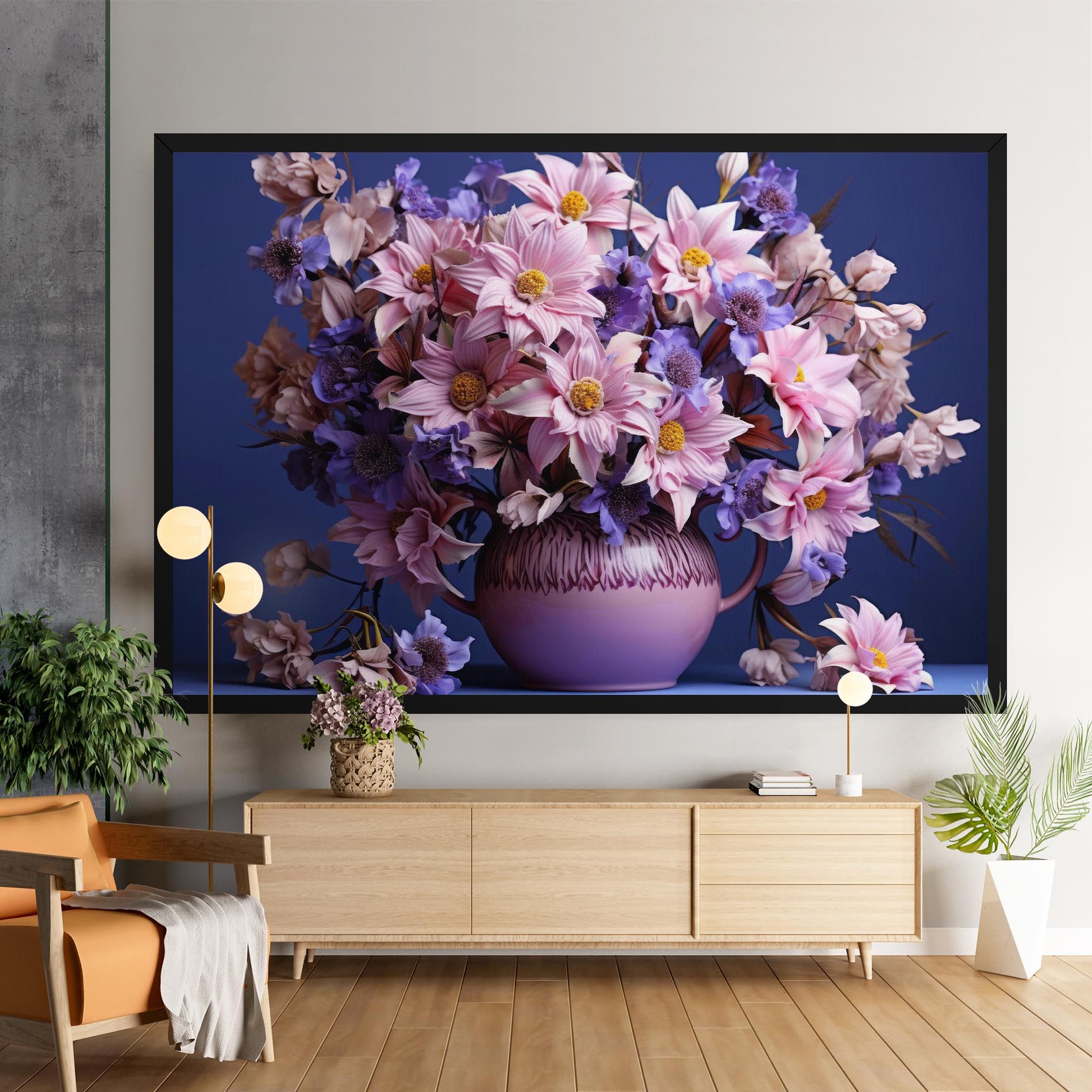 Purple Vase Flowers mockup 9