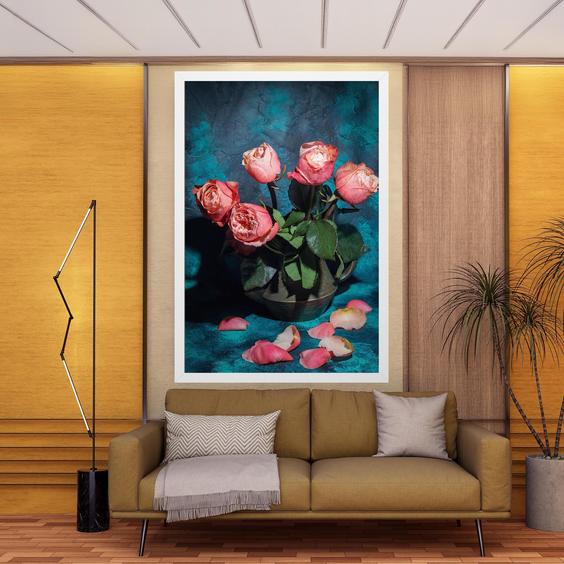 Vászonkép Bouquet Roses Vase mockup 9