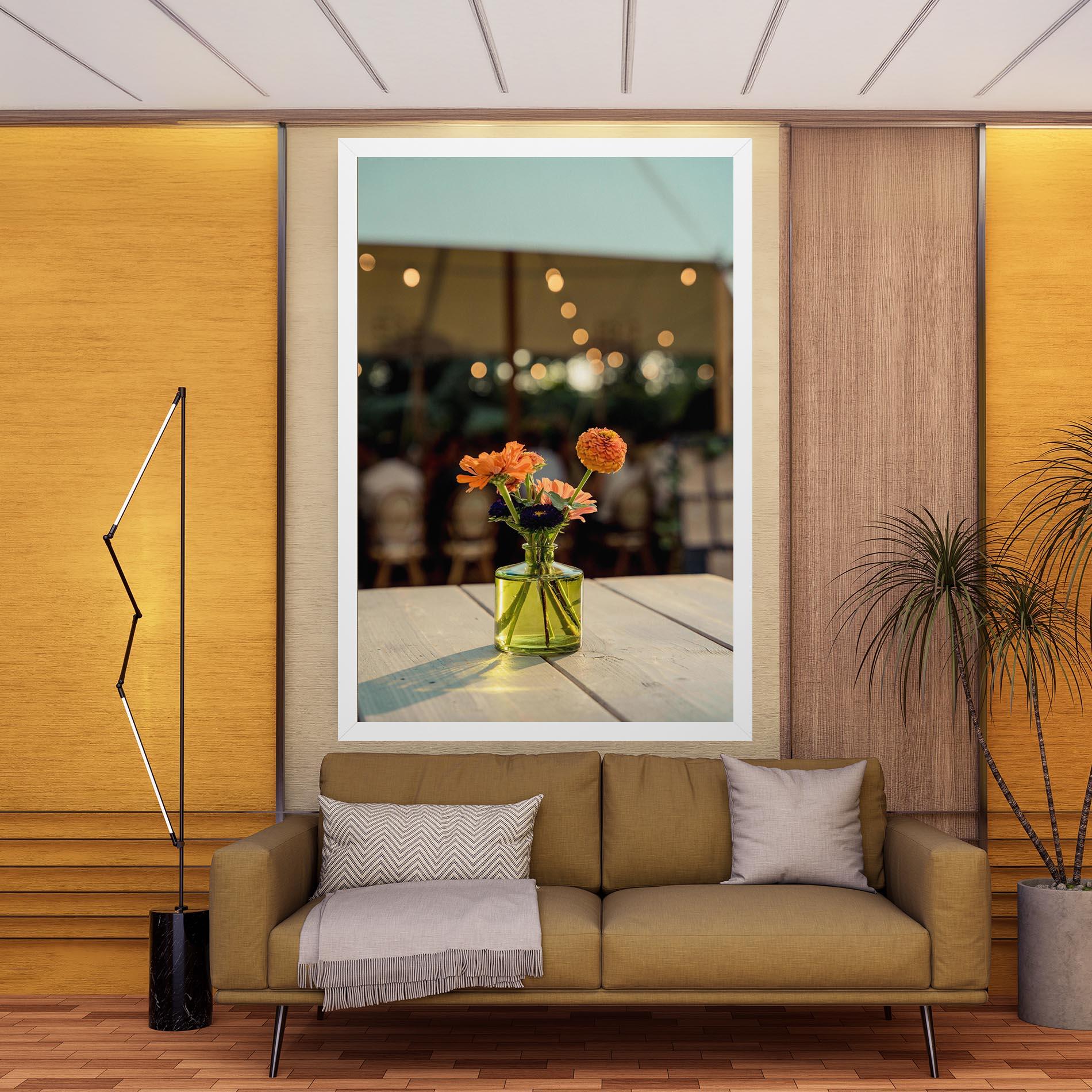 Vászonkép Orange Flowers Vase mockup 9