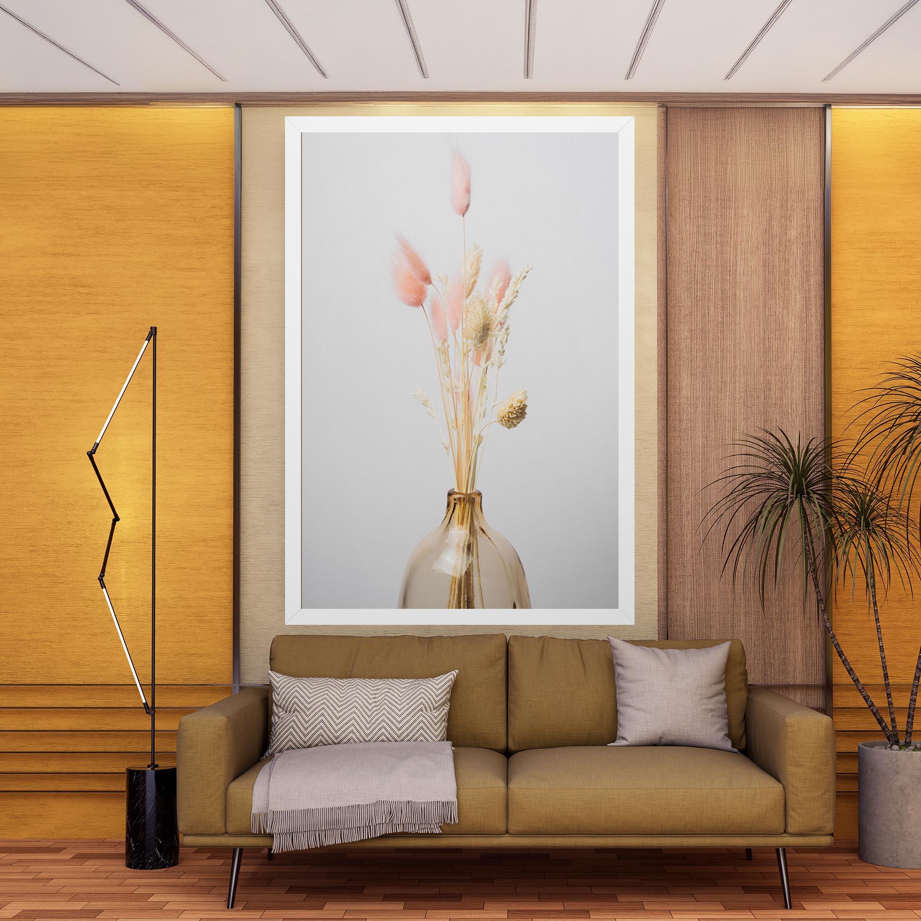 Vászonkép Pink Cream Flower Vase mockup 9