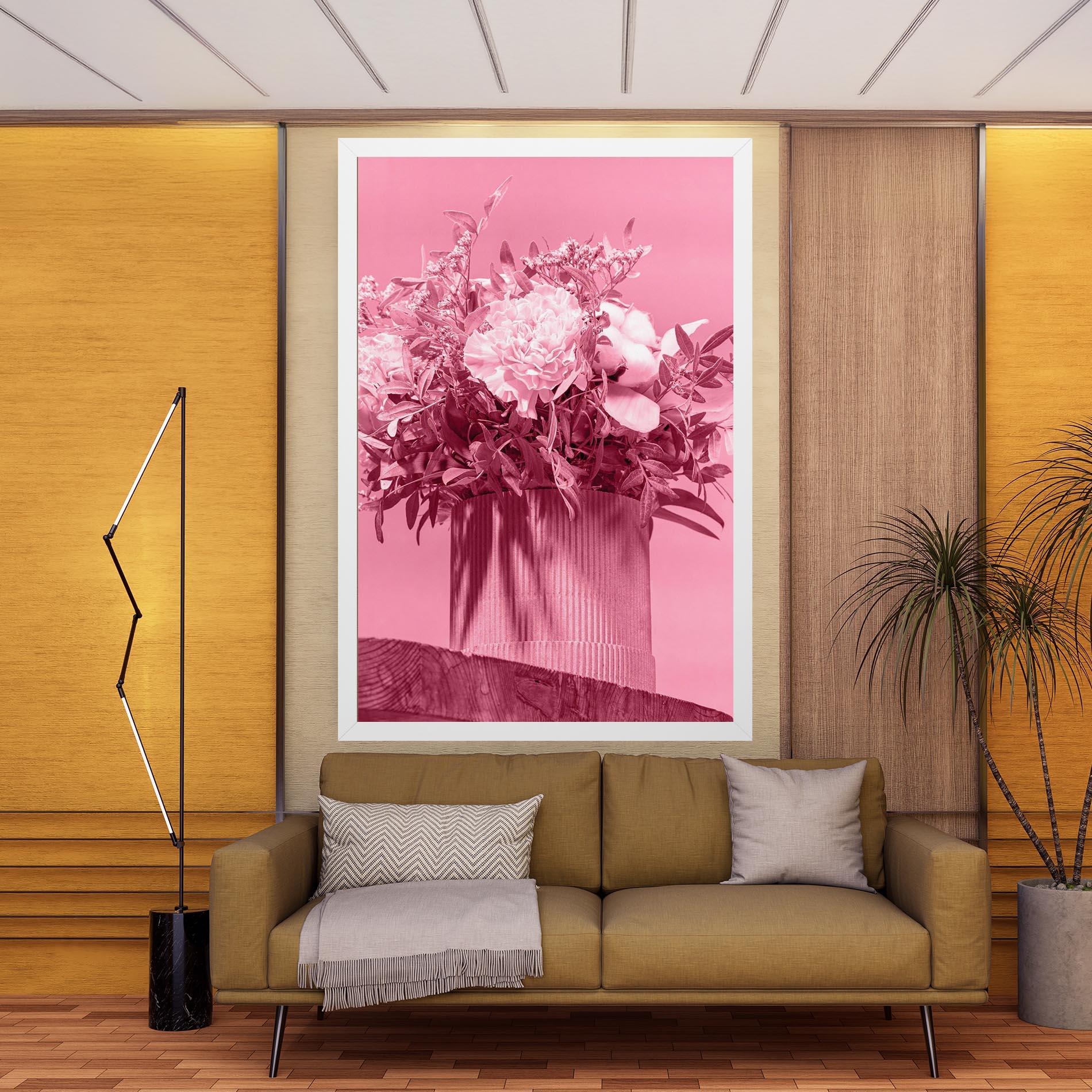 Vászonkép Pink Light Vase mockup 9
