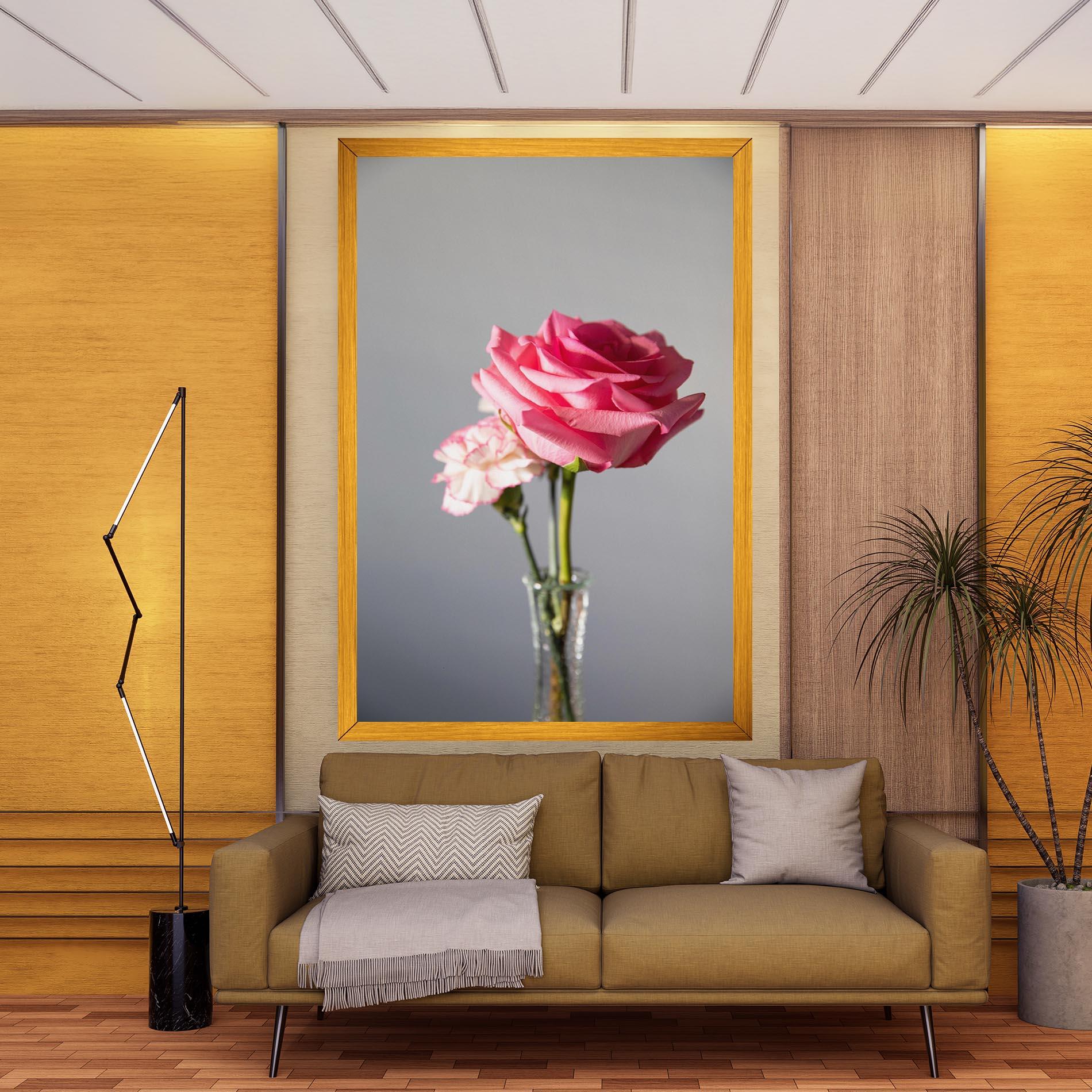 Vászonkép Big Pink Rose Vase mockup 9