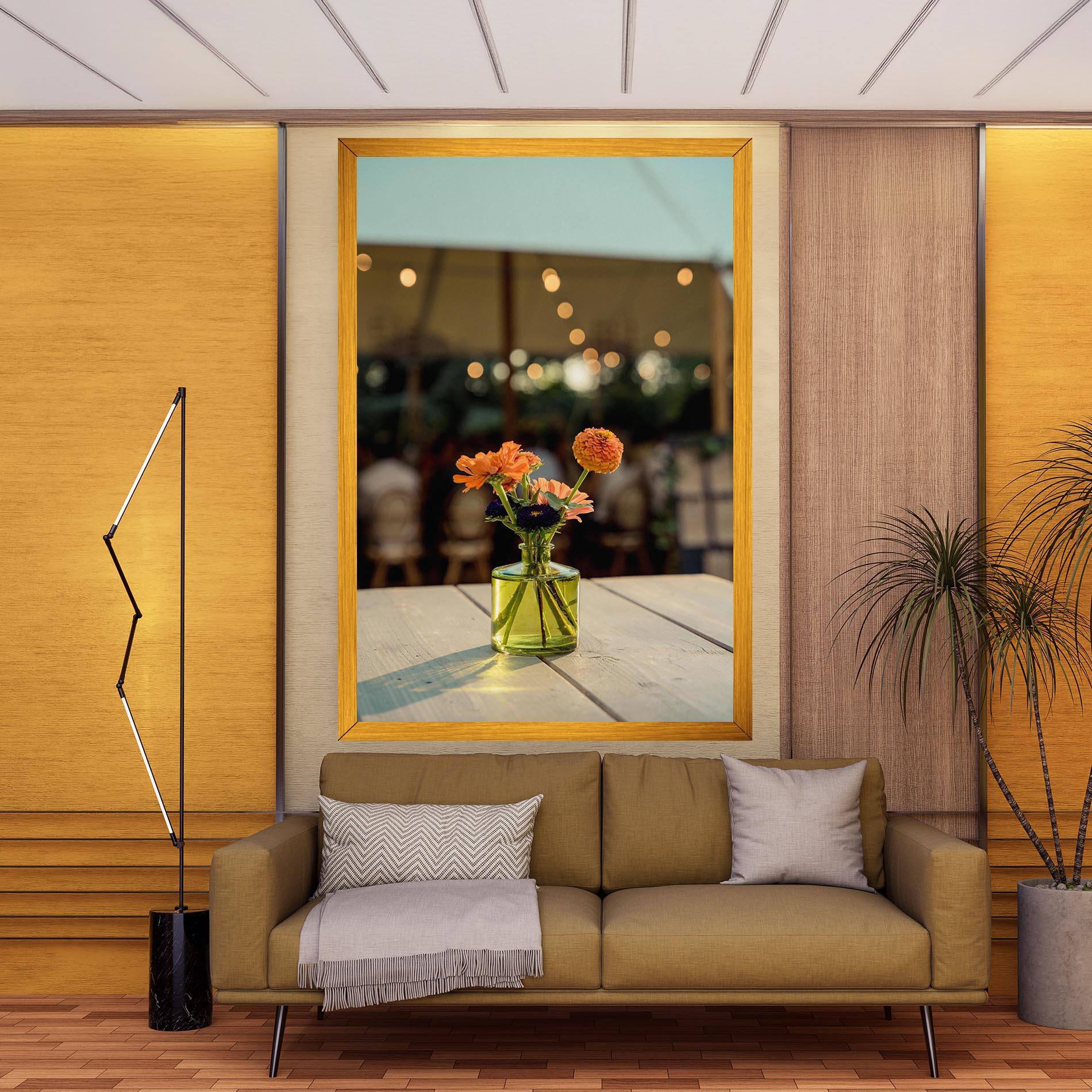 Vászonkép Orange Flowers Vase mockup 9