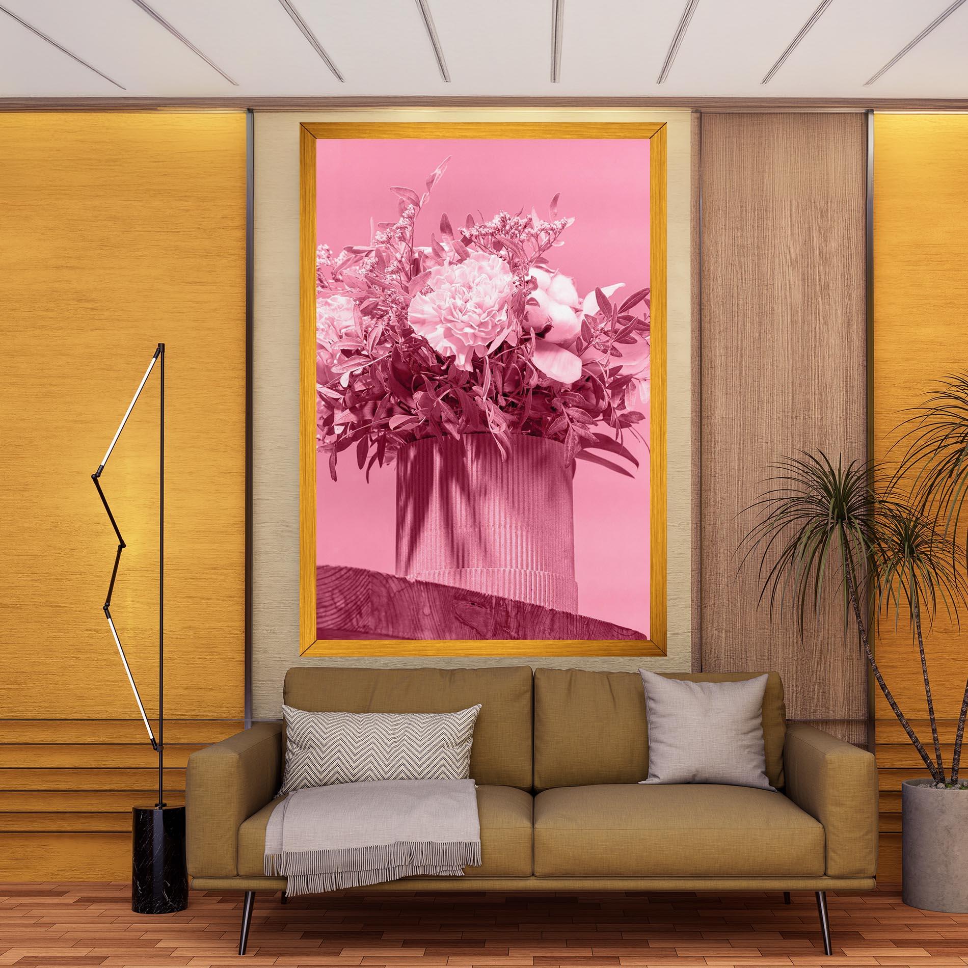 Vászonkép Pink Light Vase mockup 9